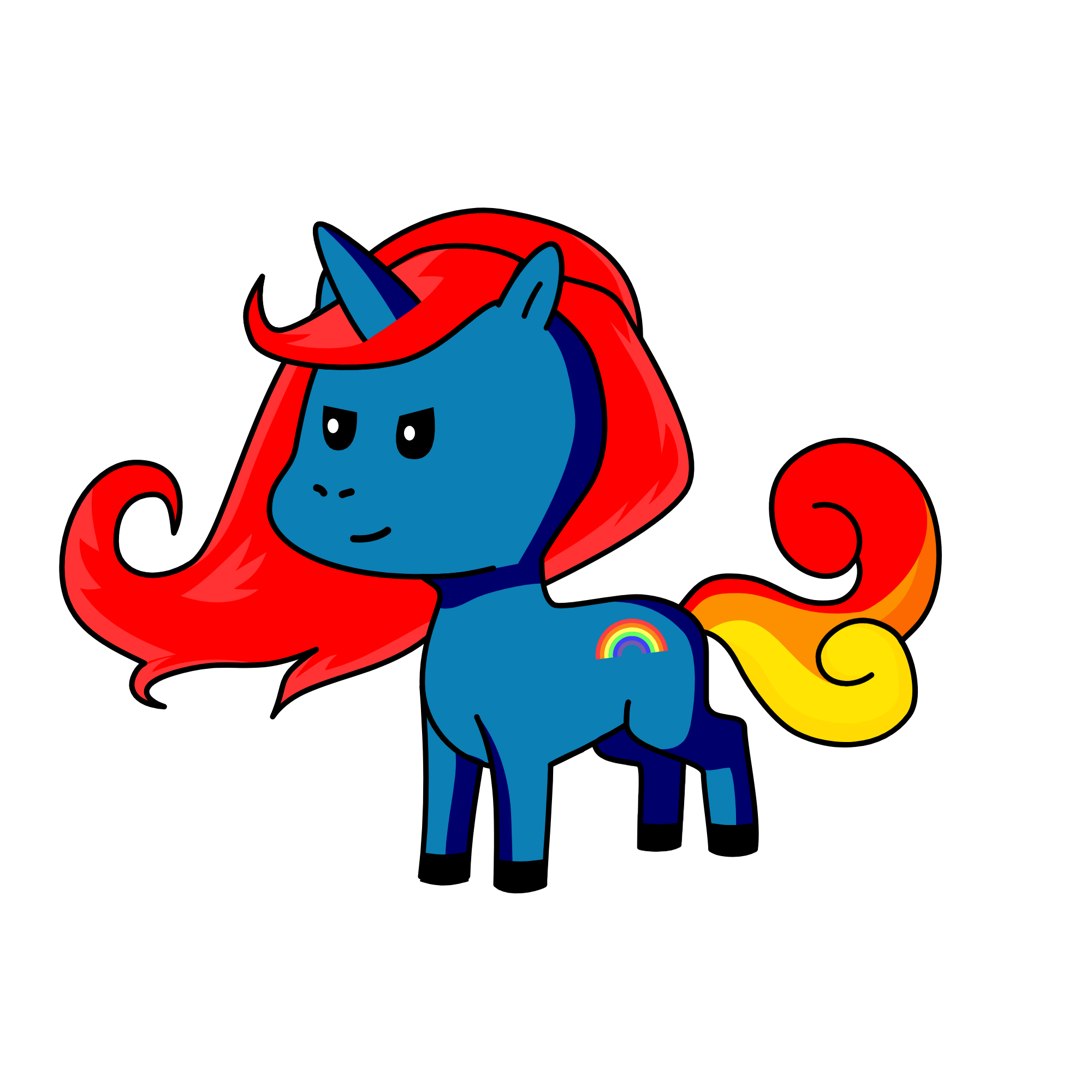 Rainbow Dash, the unicorn