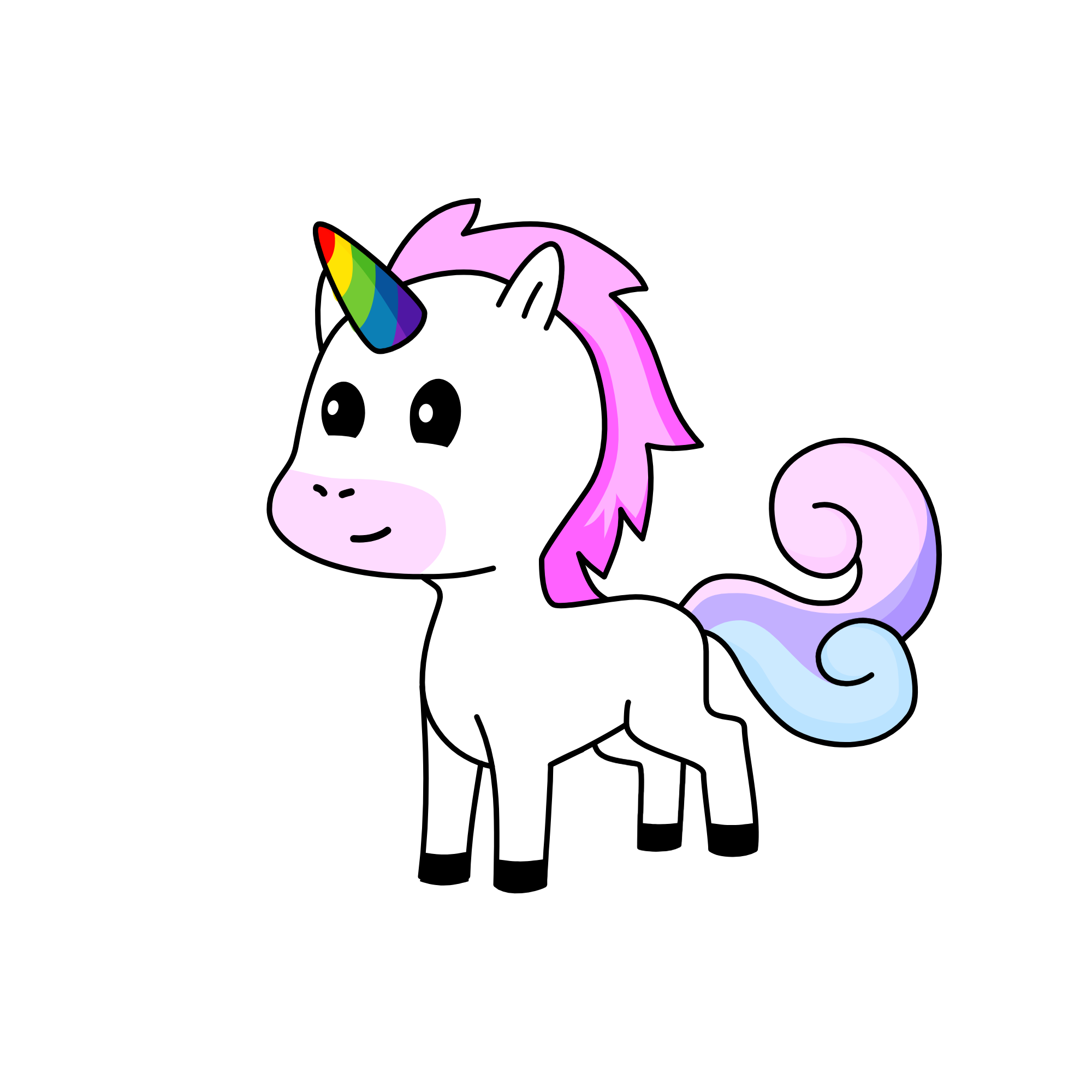 Rainbow cutie, the unicorn