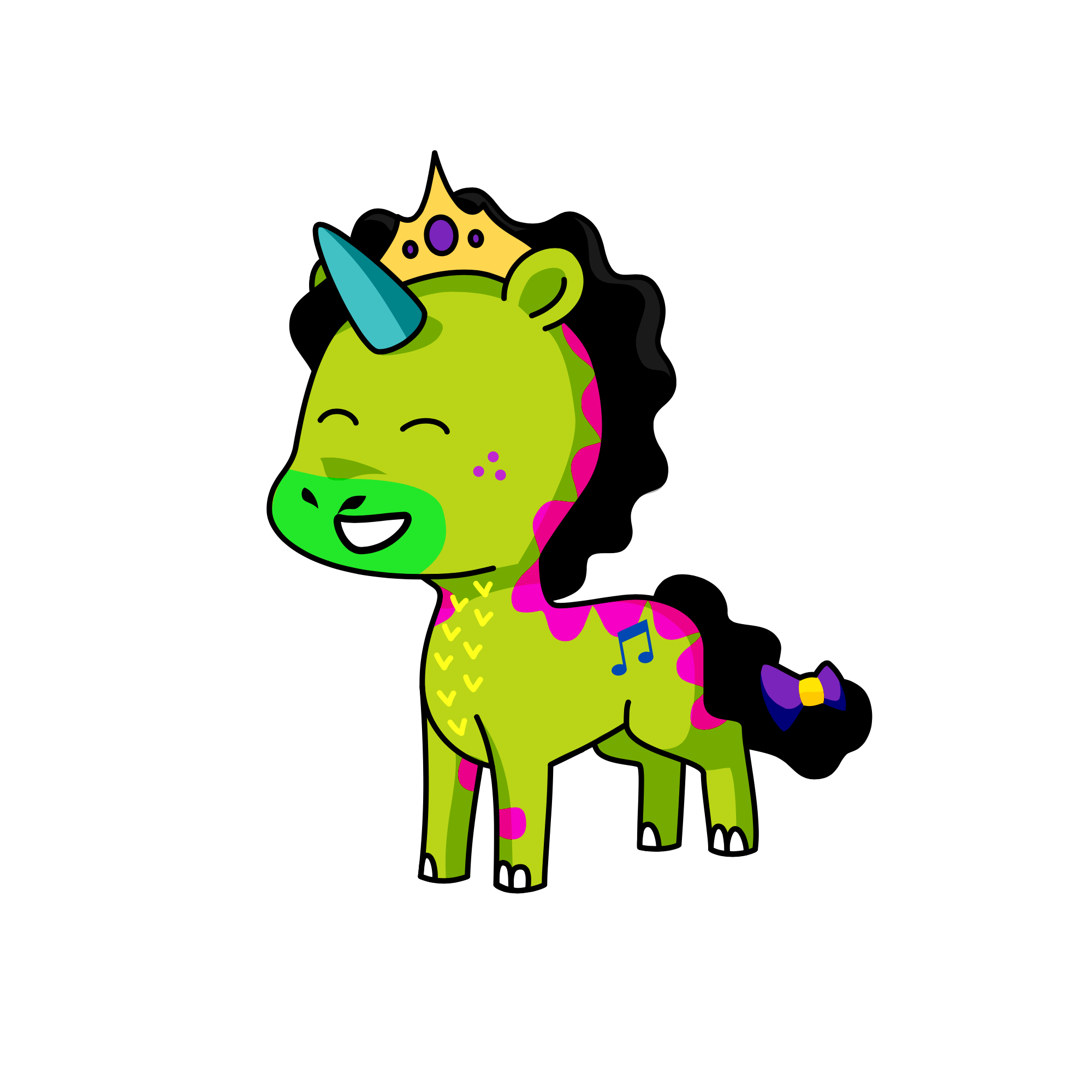 Princess Pimples, the unicorn
