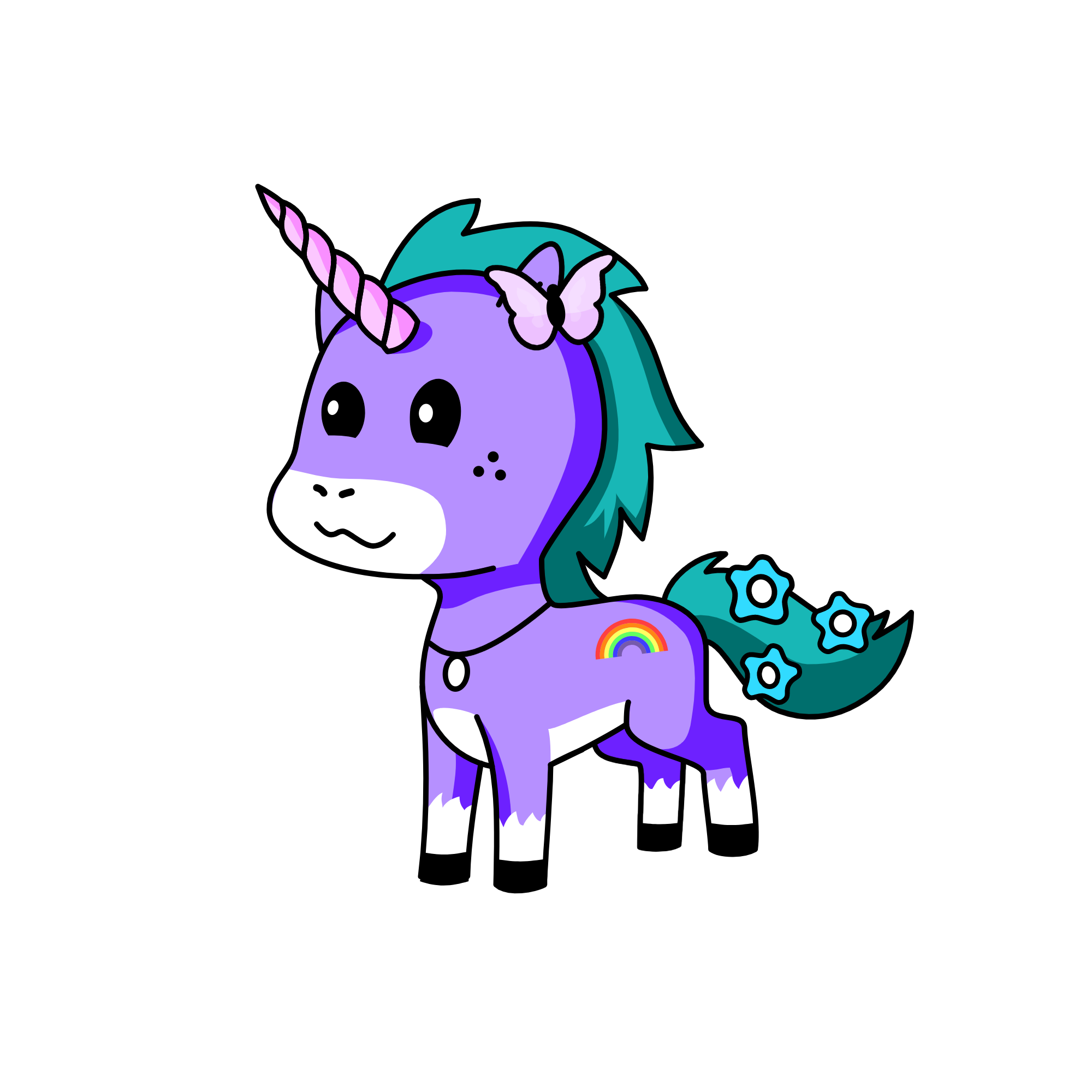 Indigo, the unicorn