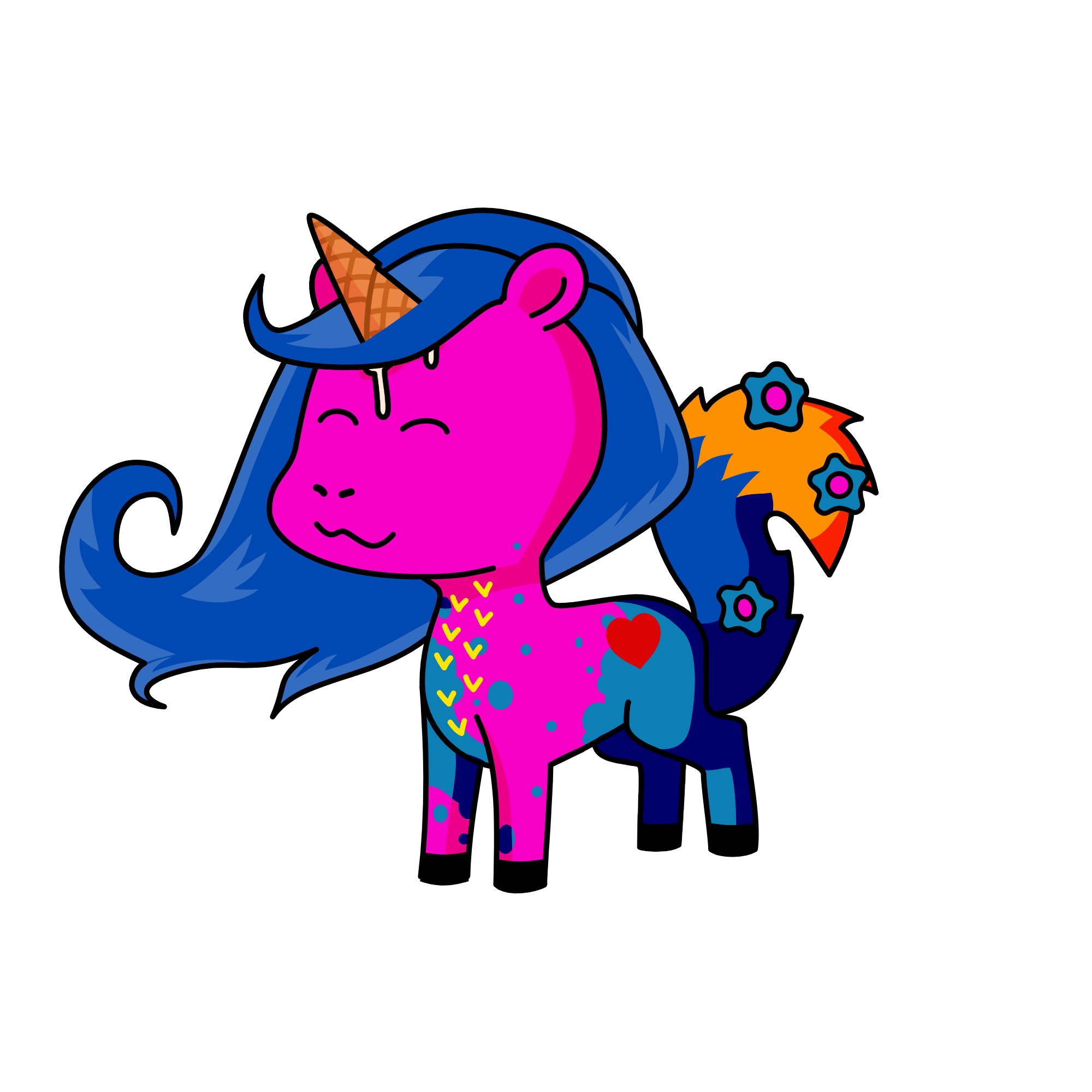 Princess ice cream, the unicorn