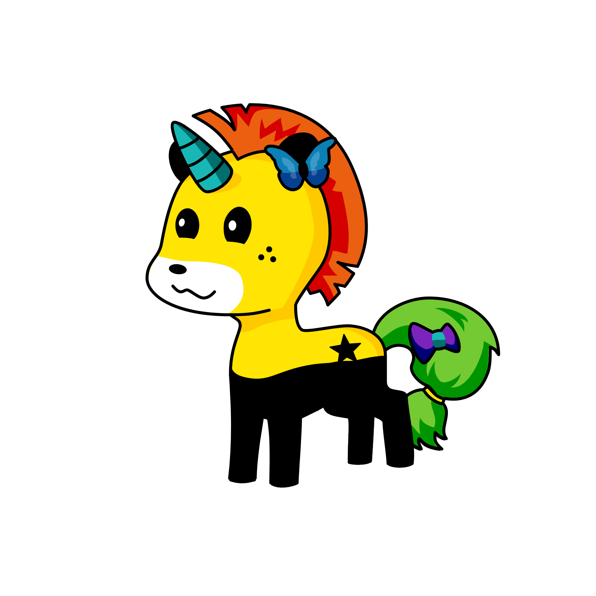 Combo panda, the unicorn