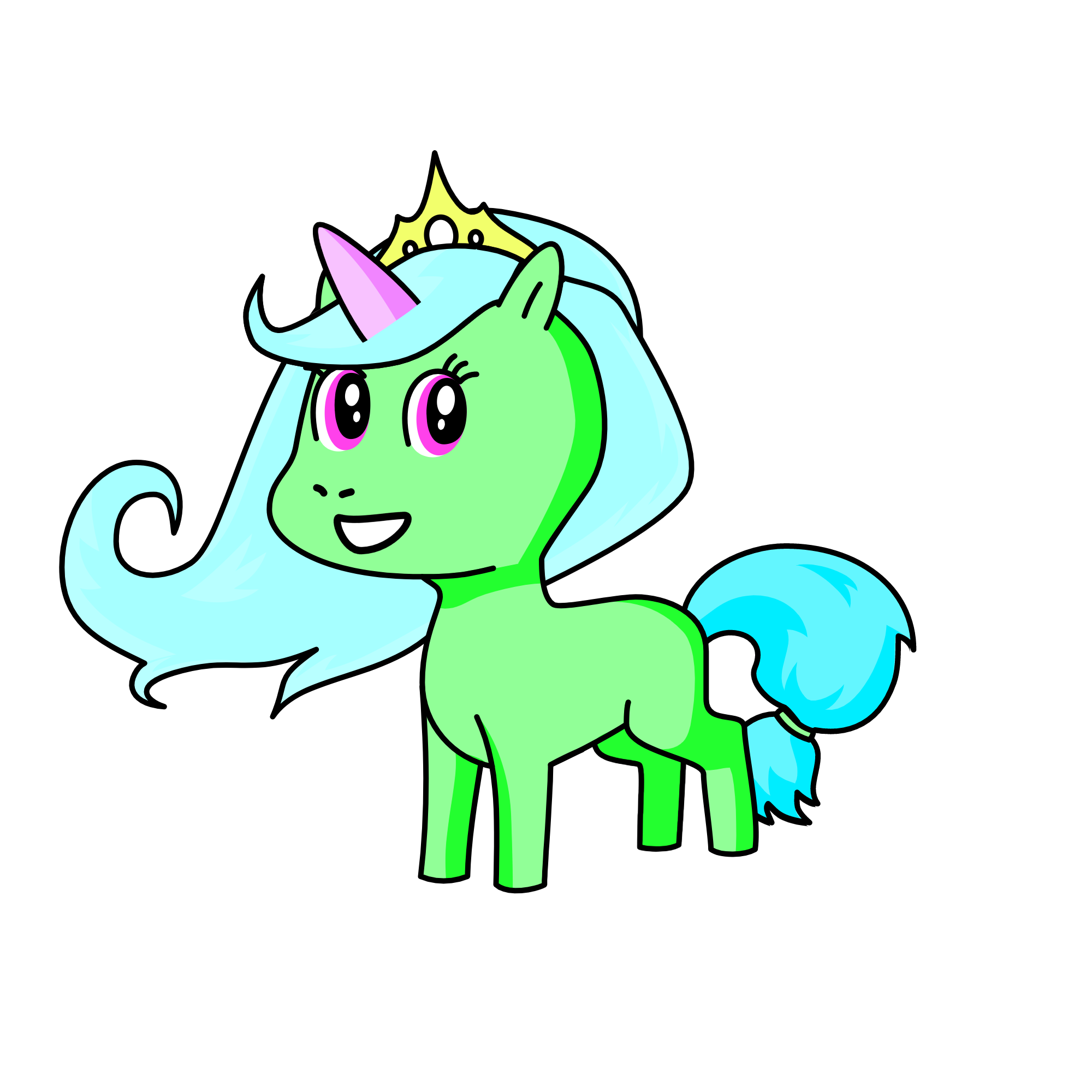 Rainbow sparkelses, the unicorn