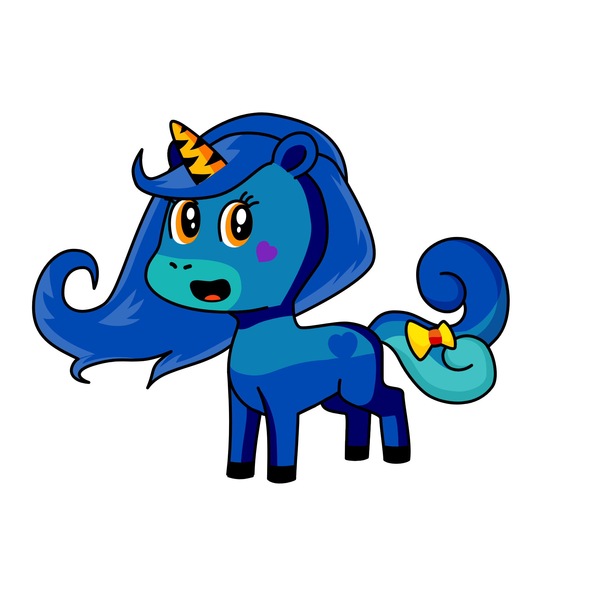 Blueberry, the unicorn