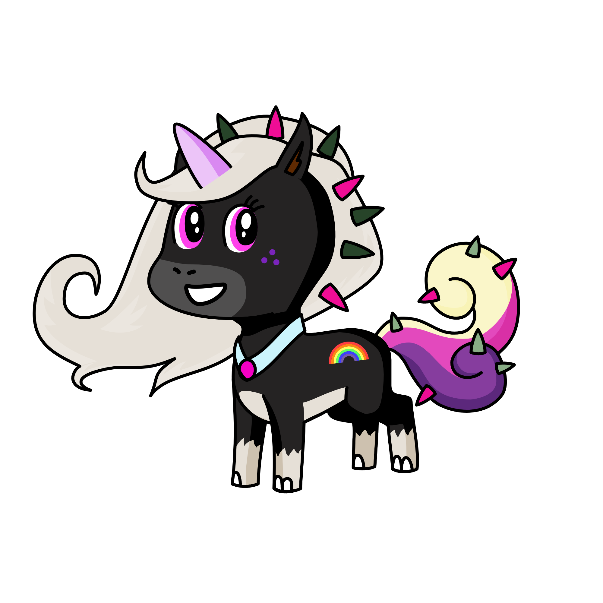 glitter corns, the unicorn