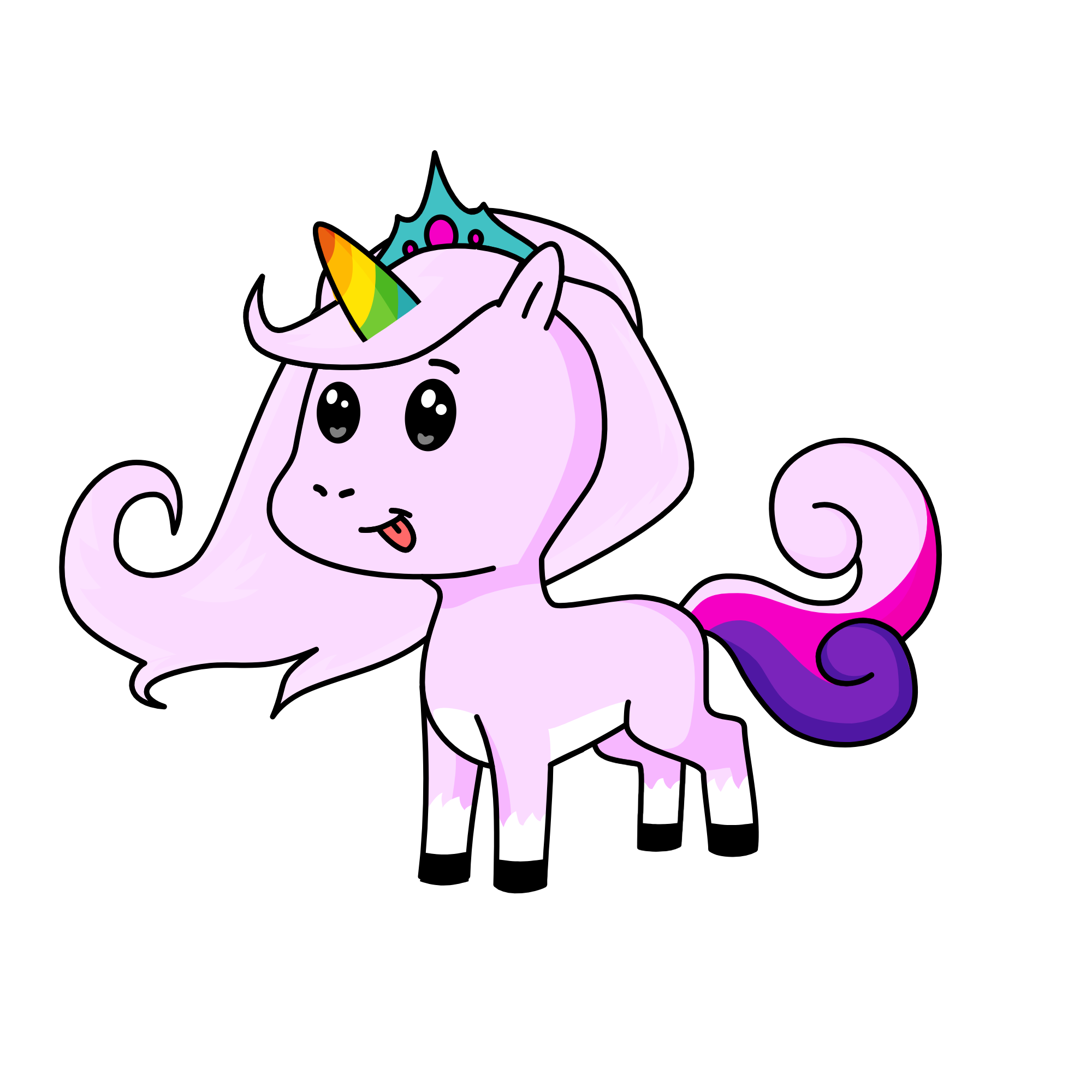 Princess rose, the unicorn