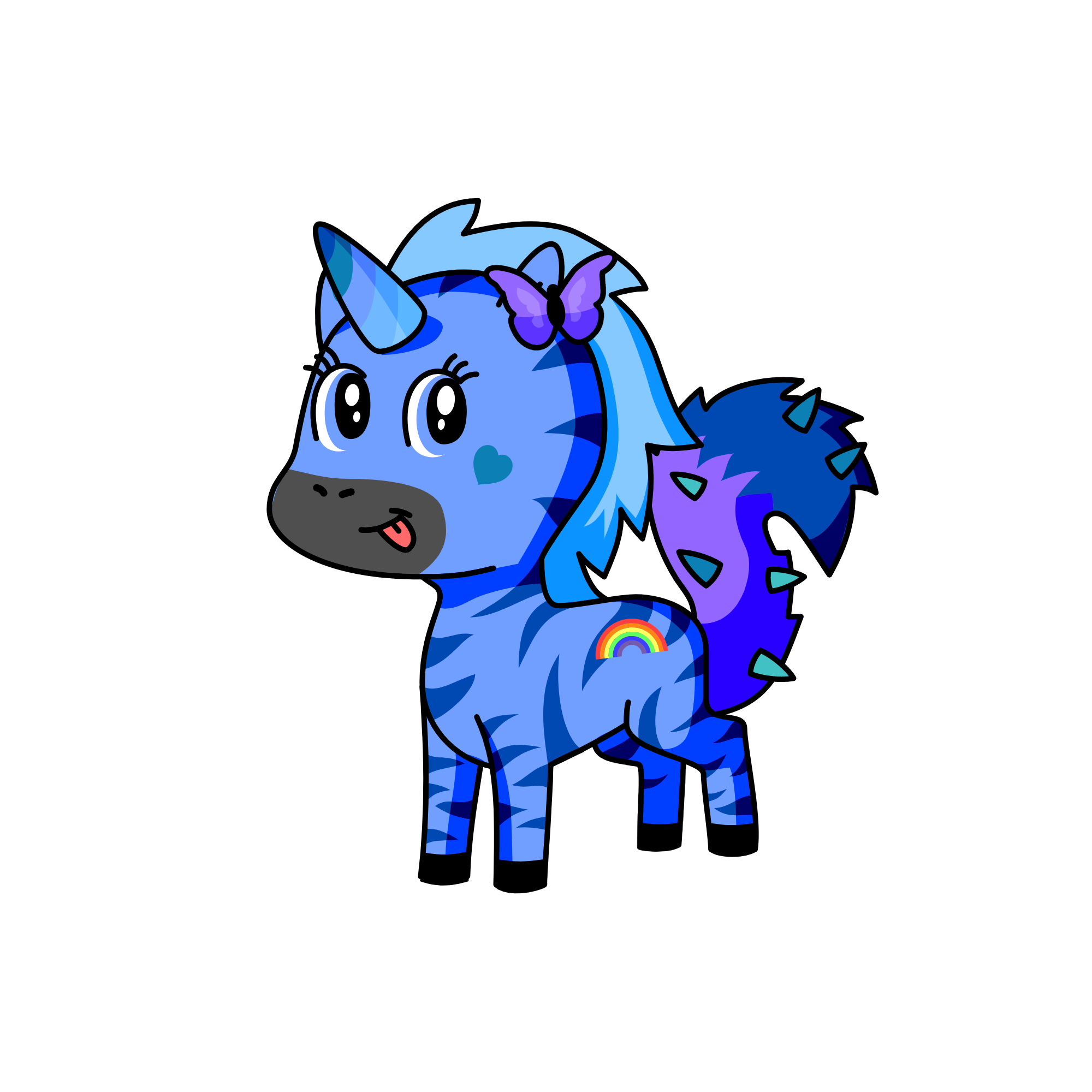 blue, the unicorn