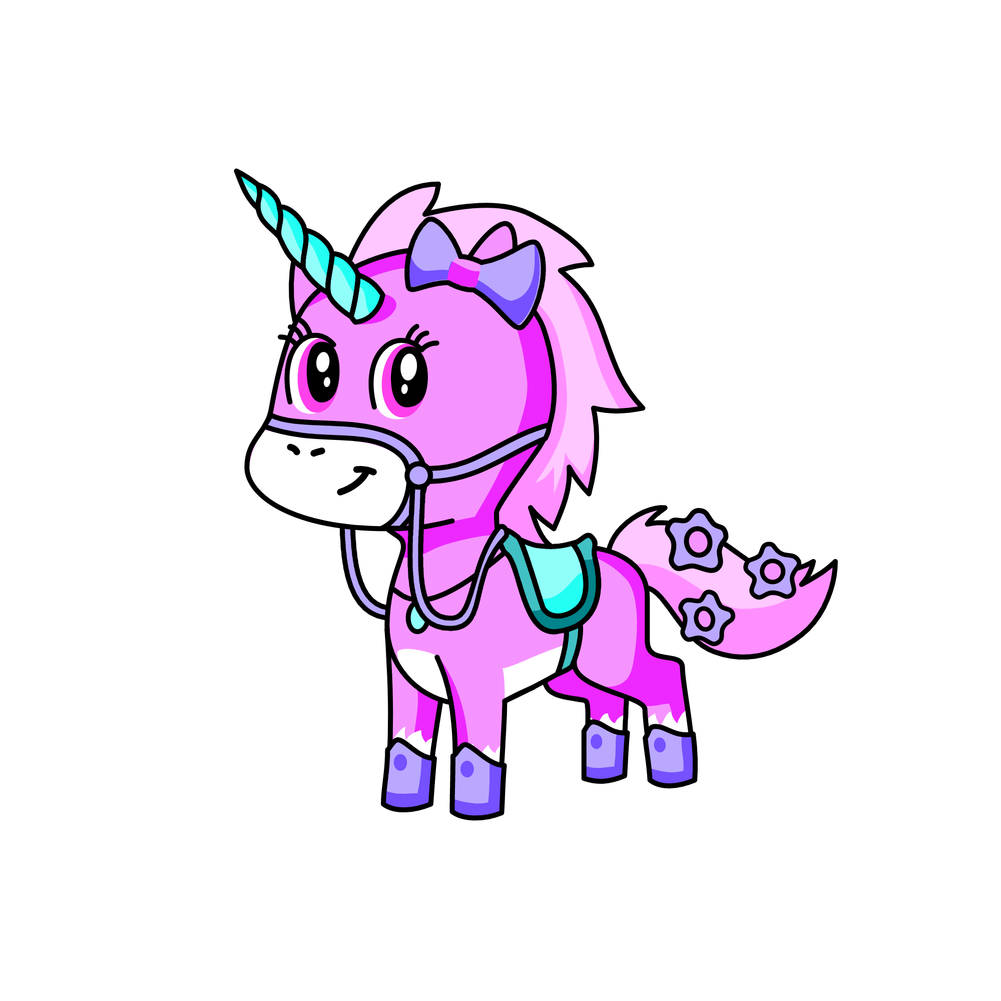 pink galaxy, the unicorn
