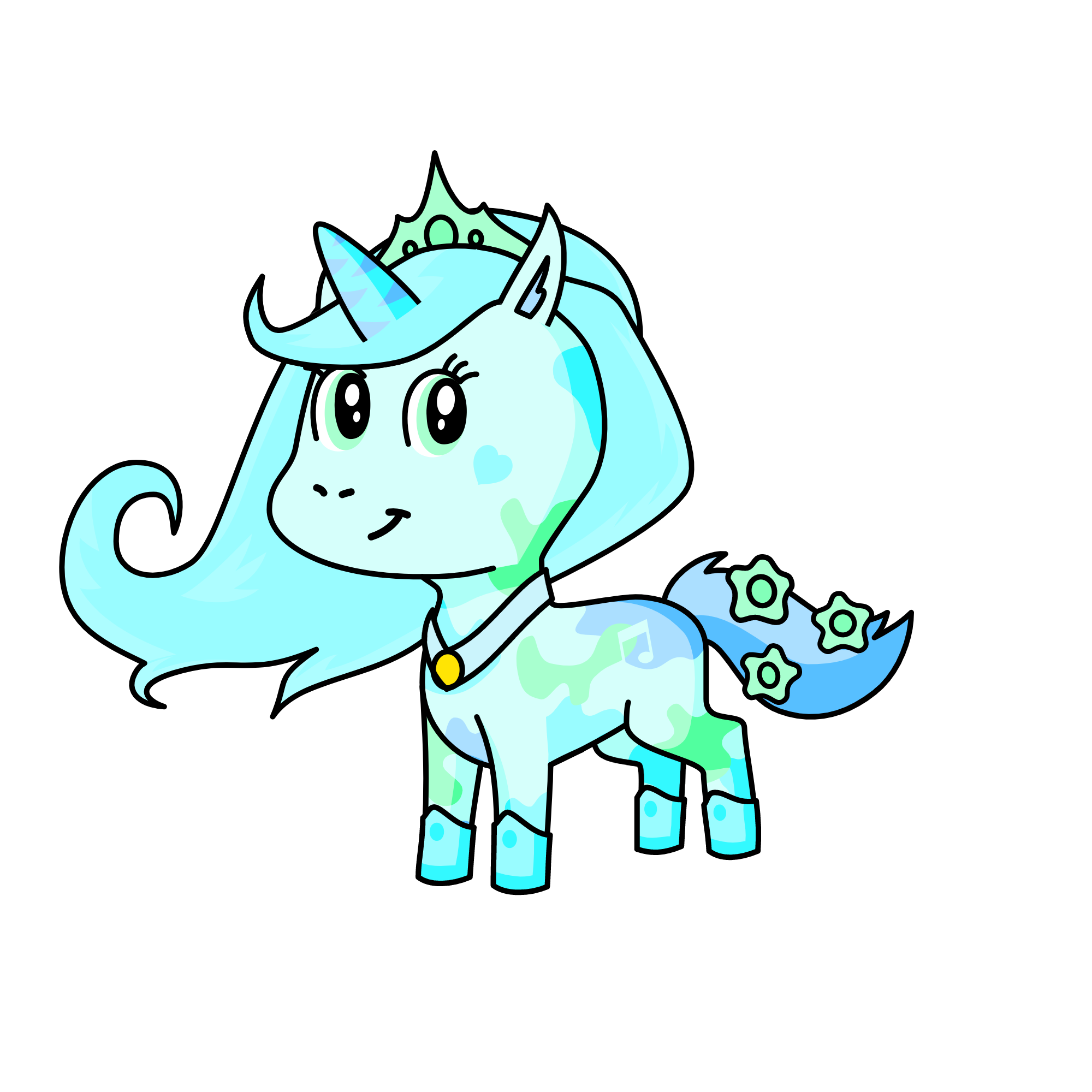 froszen snow, the unicorn