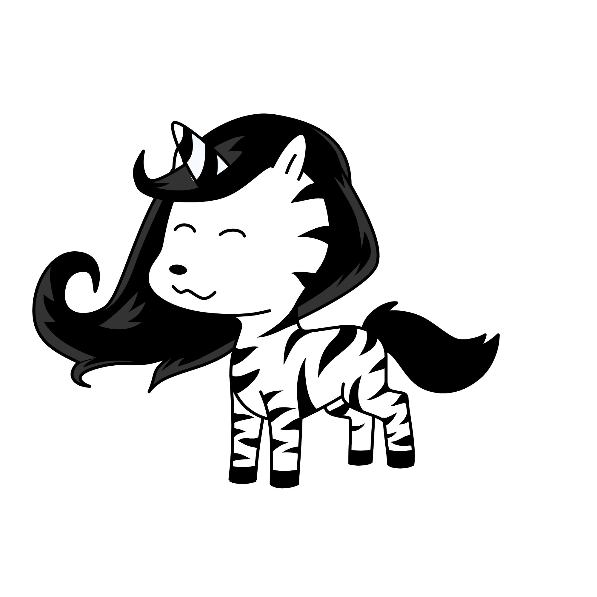 zebra-chan, the unicorn