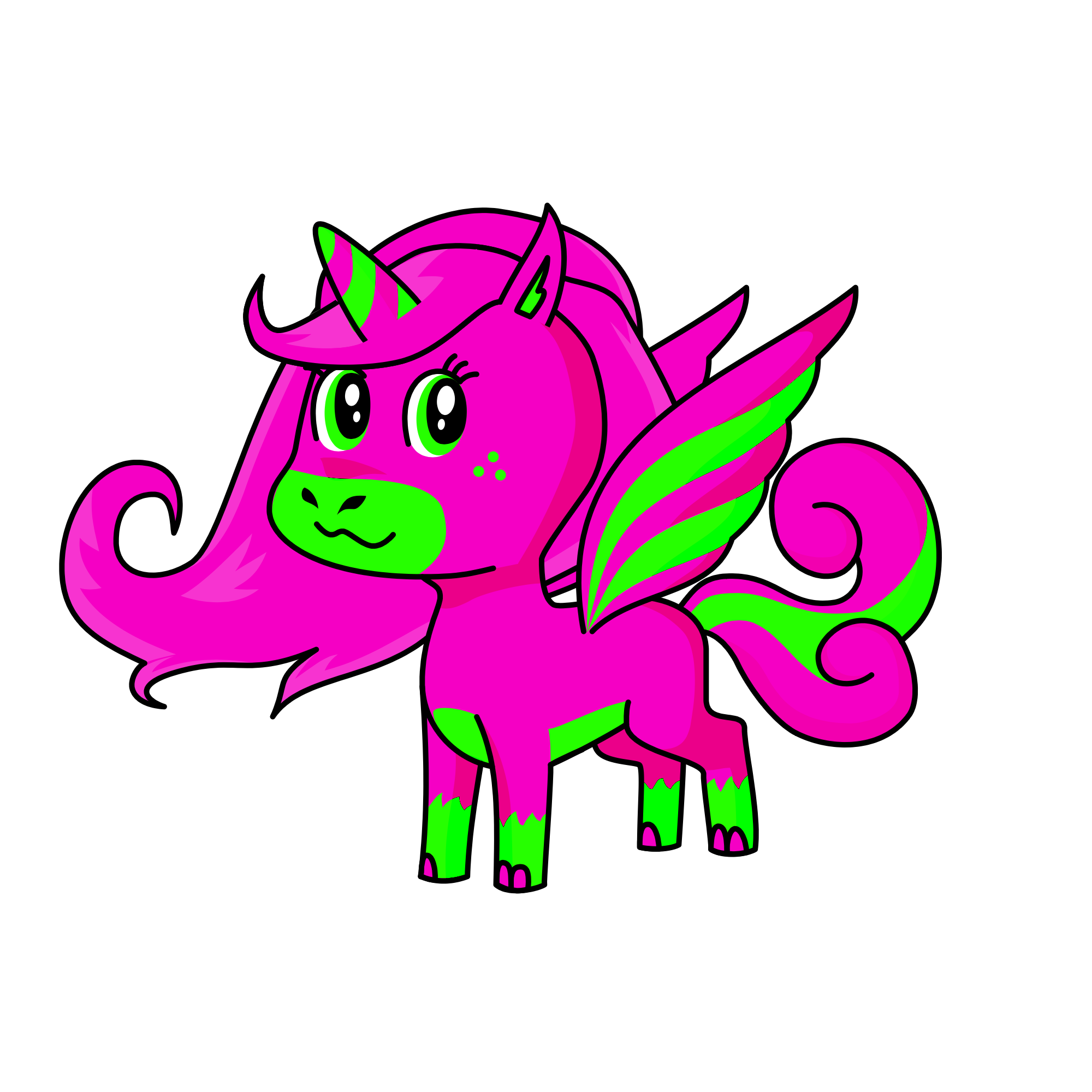 This is a little TOO bright, the unicorn