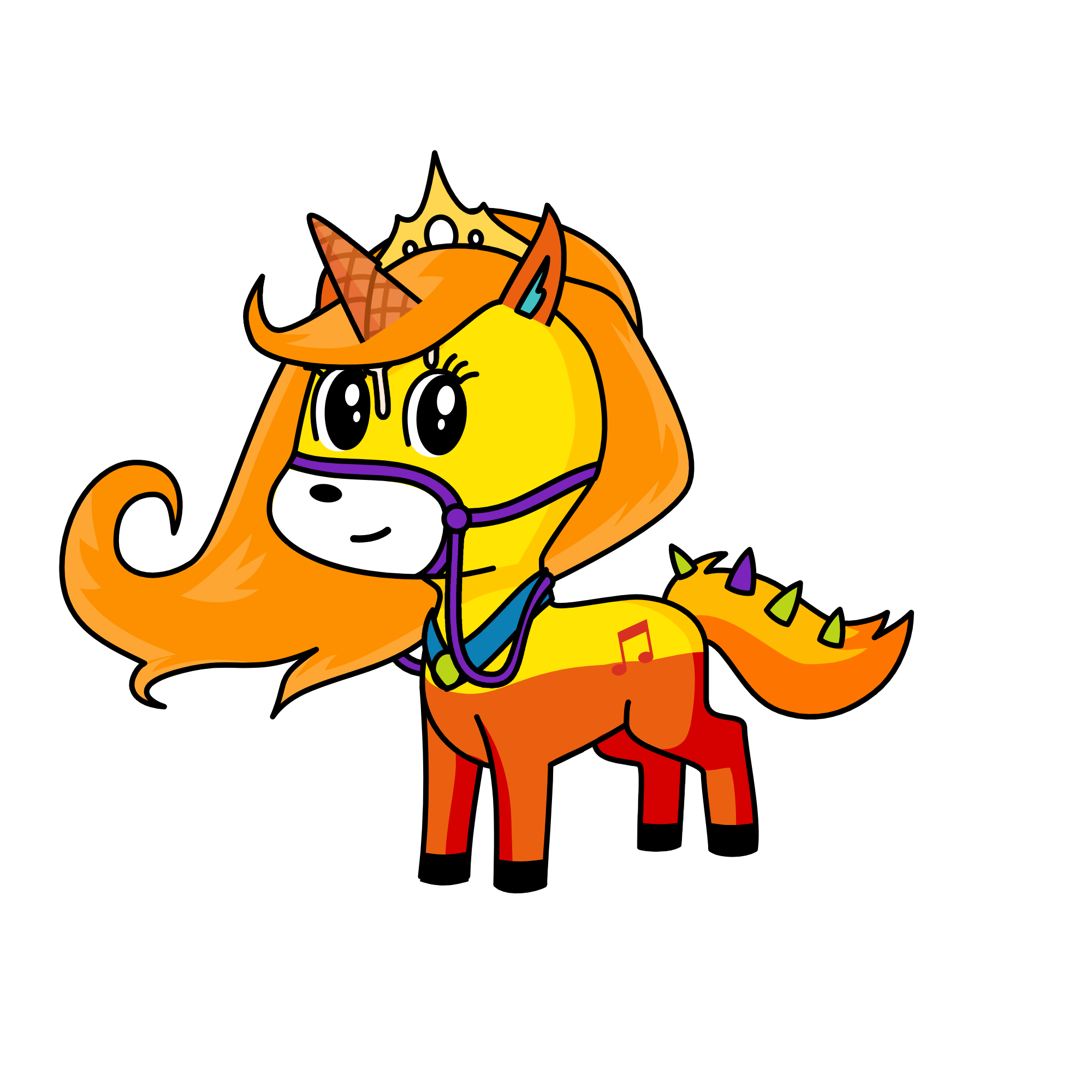 Qeen snowy, the unicorn