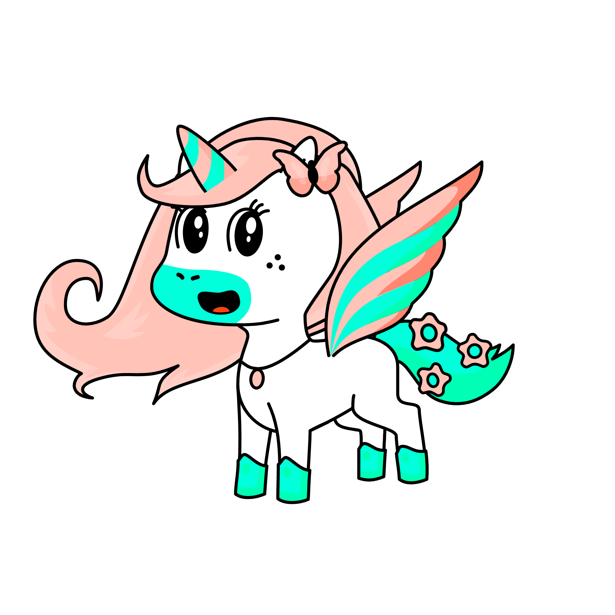 Abeeha & Noor Mashup, the unicorn