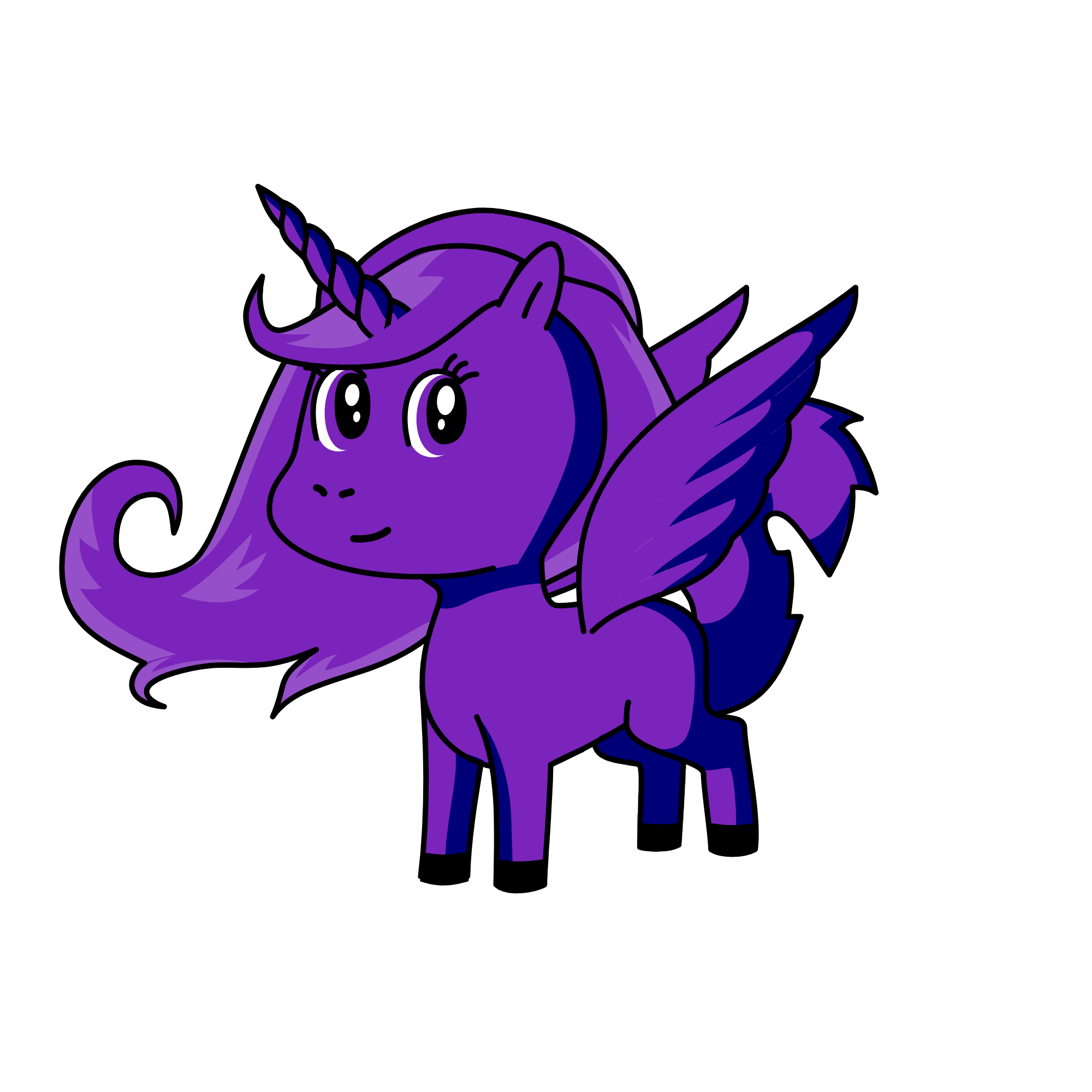 Purple, the unicorn