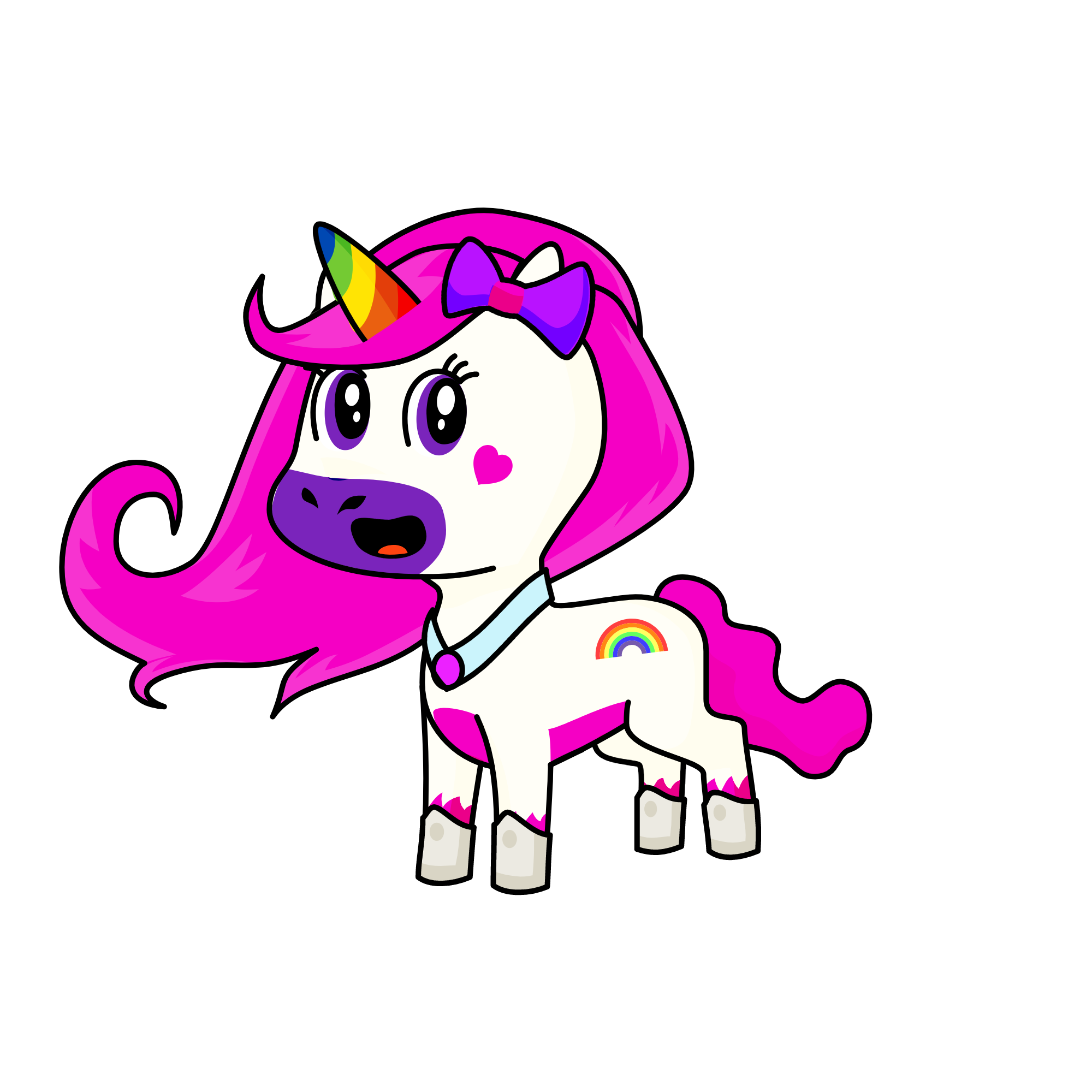 Rainbow, the unicorn