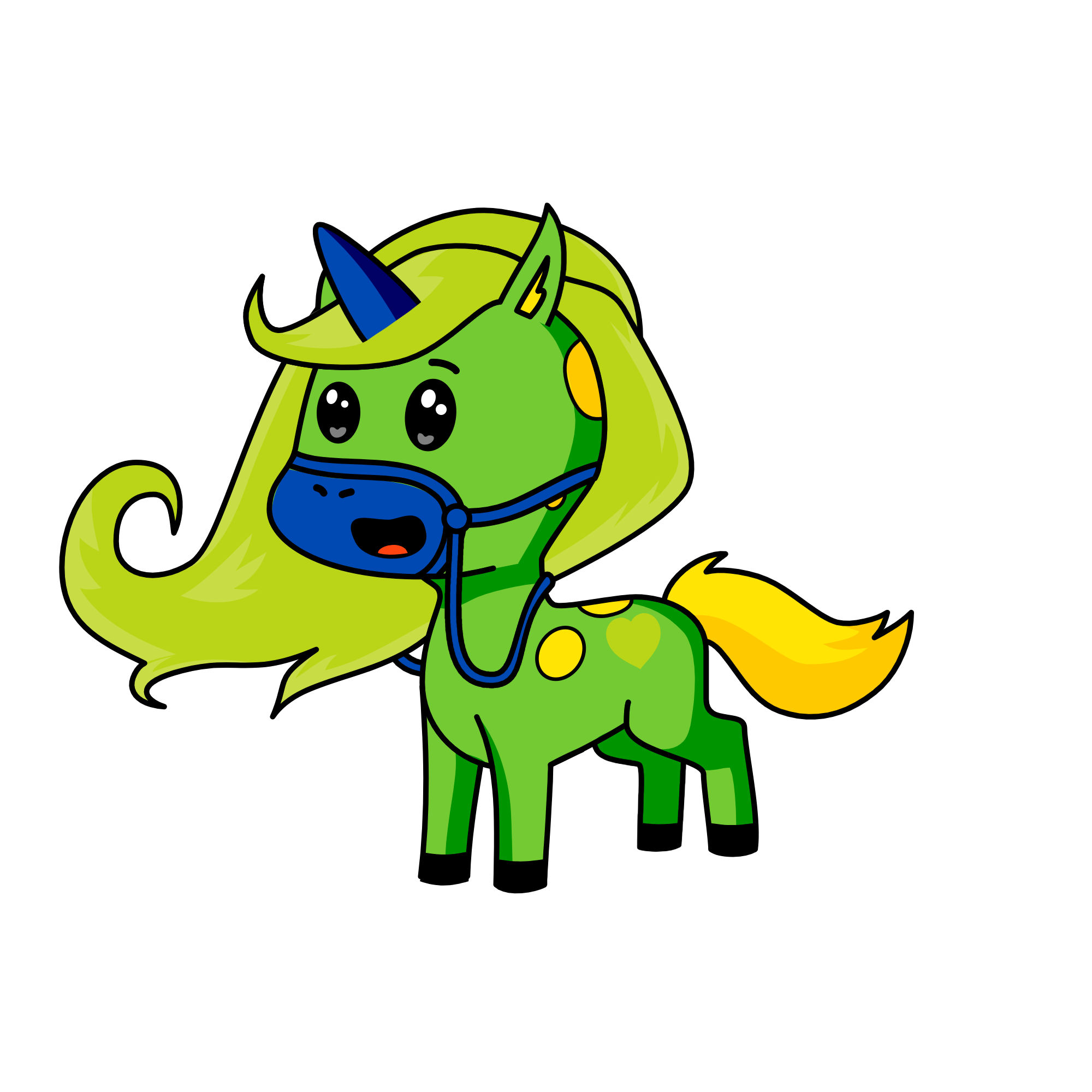 green or fly?, the unicorn