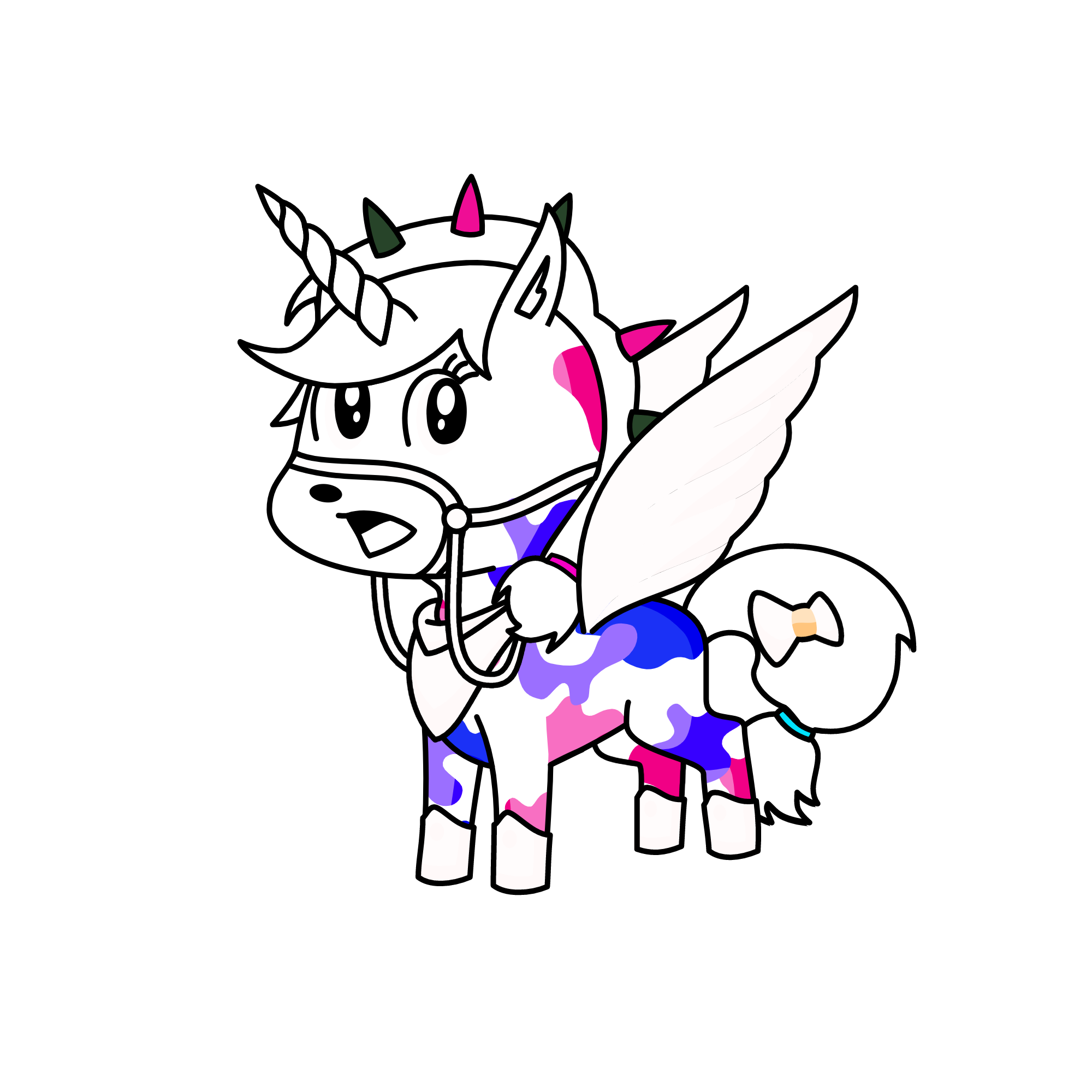 The white warrior, the unicorn