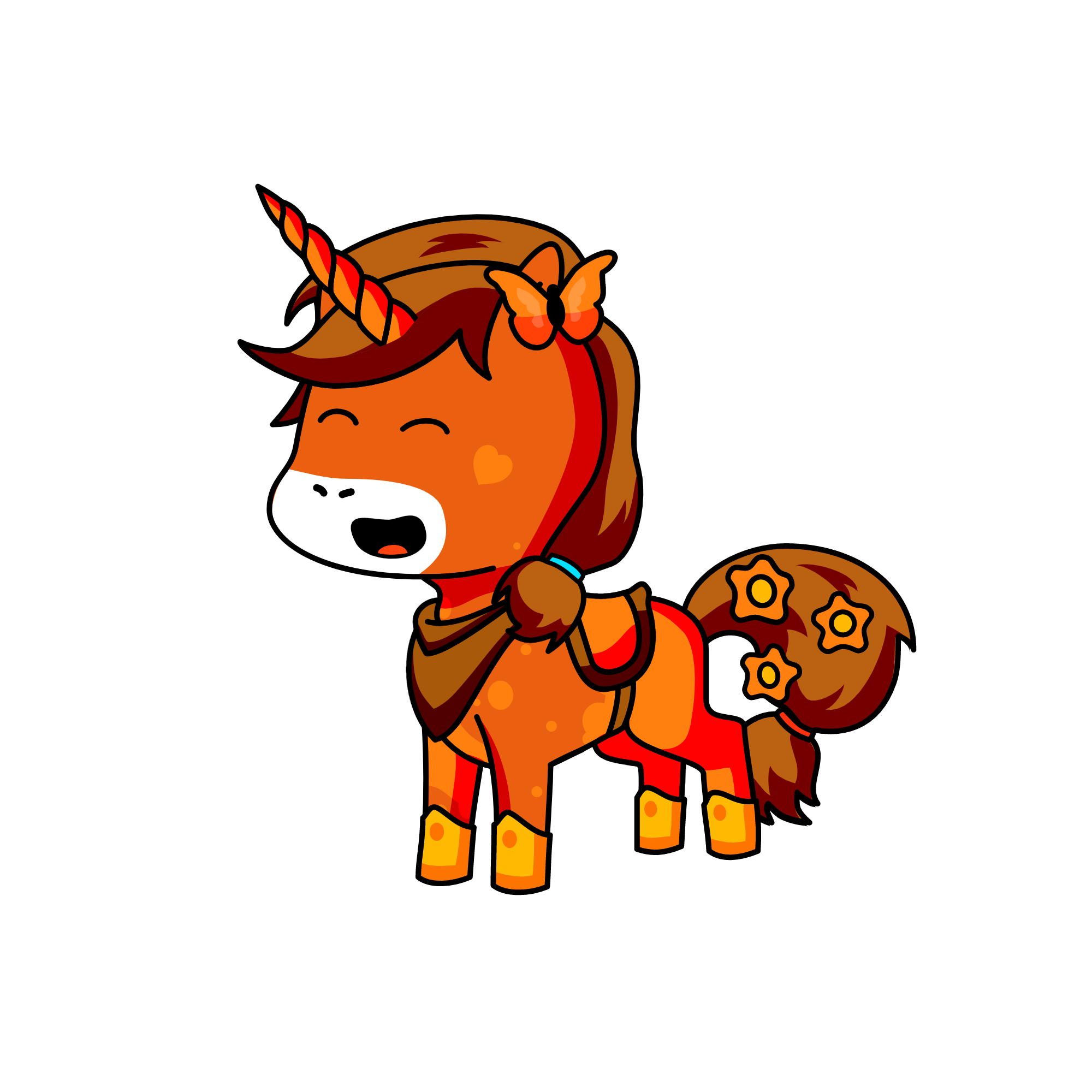 Orange Apple, the unicorn