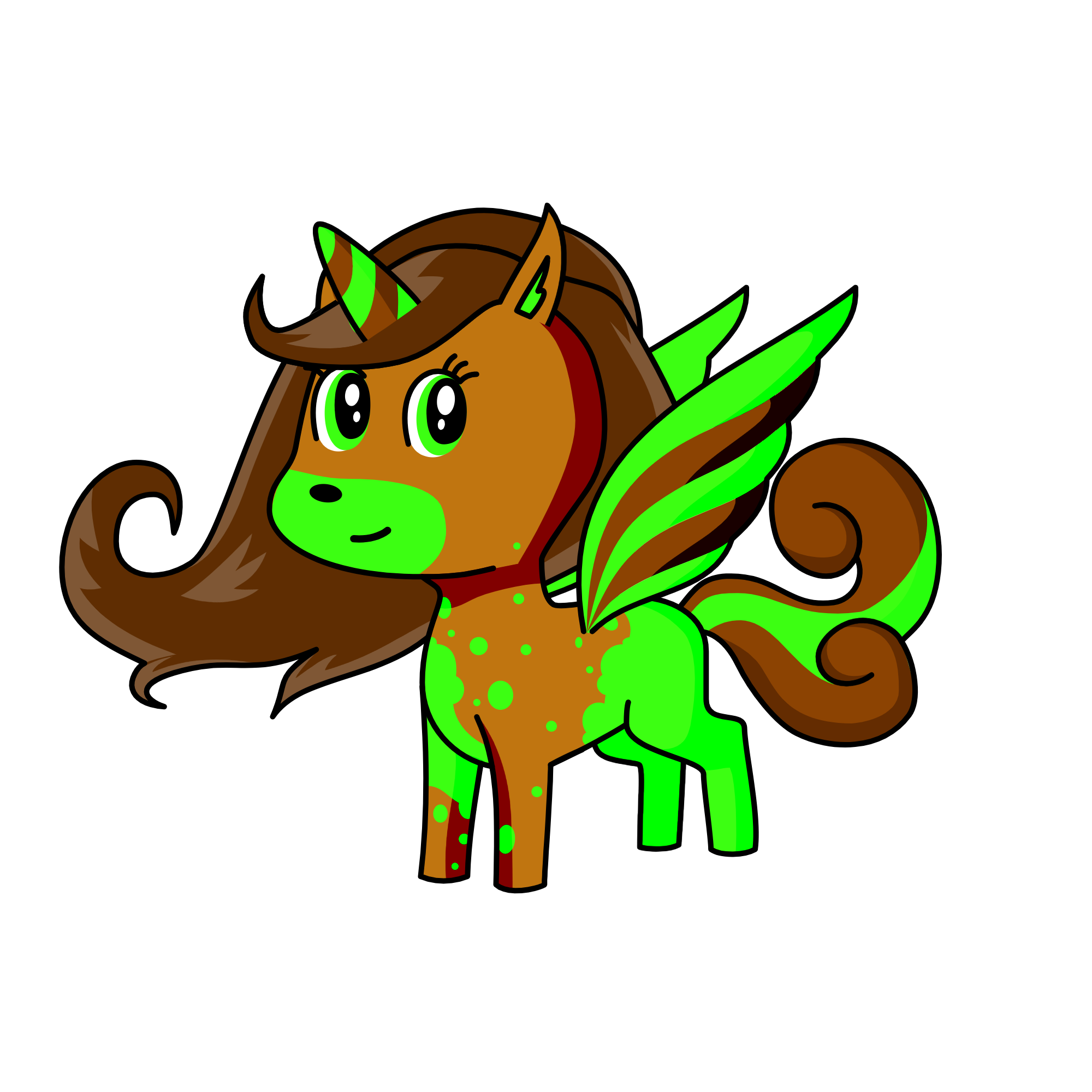 Lime frappuccino, the unicorn