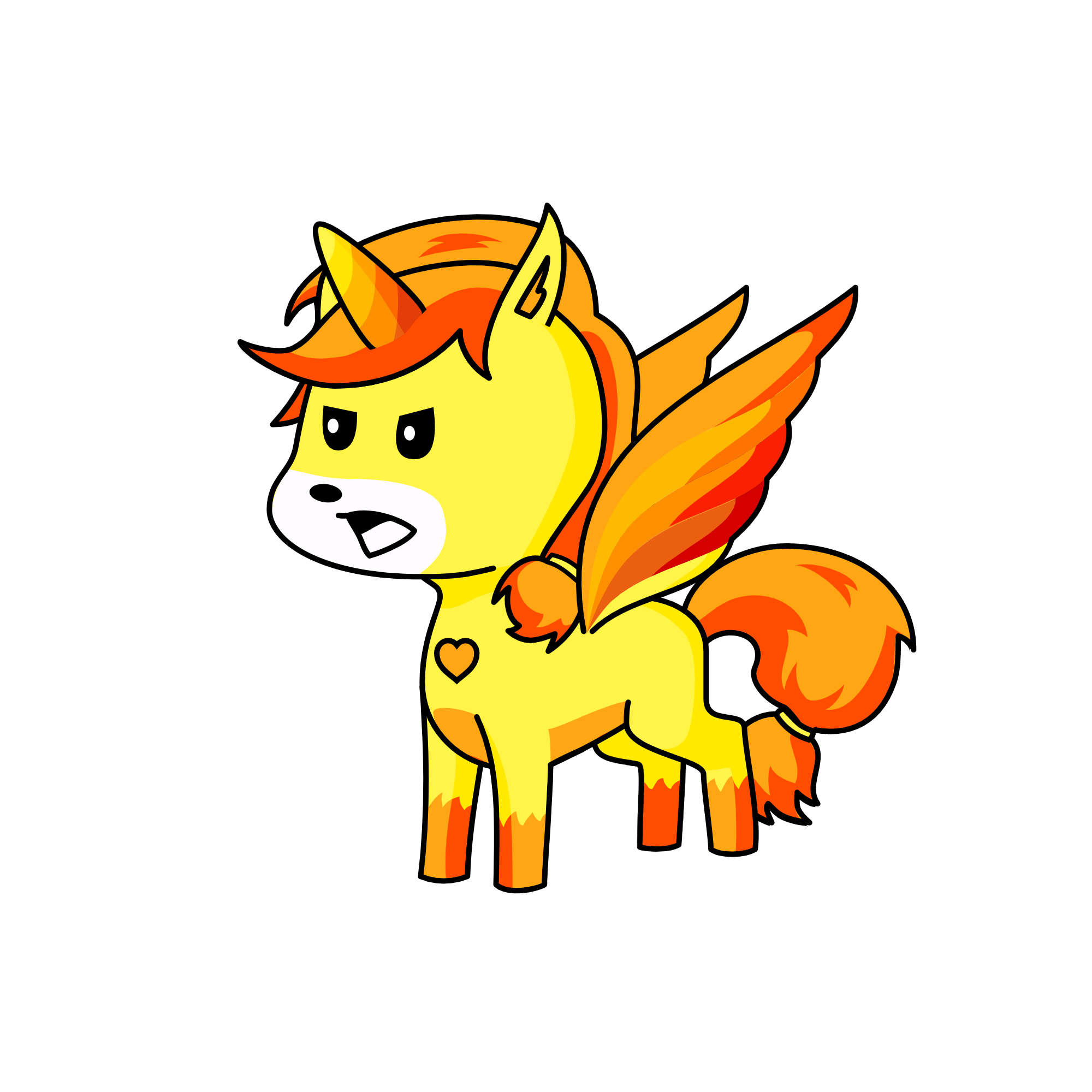 Sunset the fire girl sister is Moonlight, the unicorn