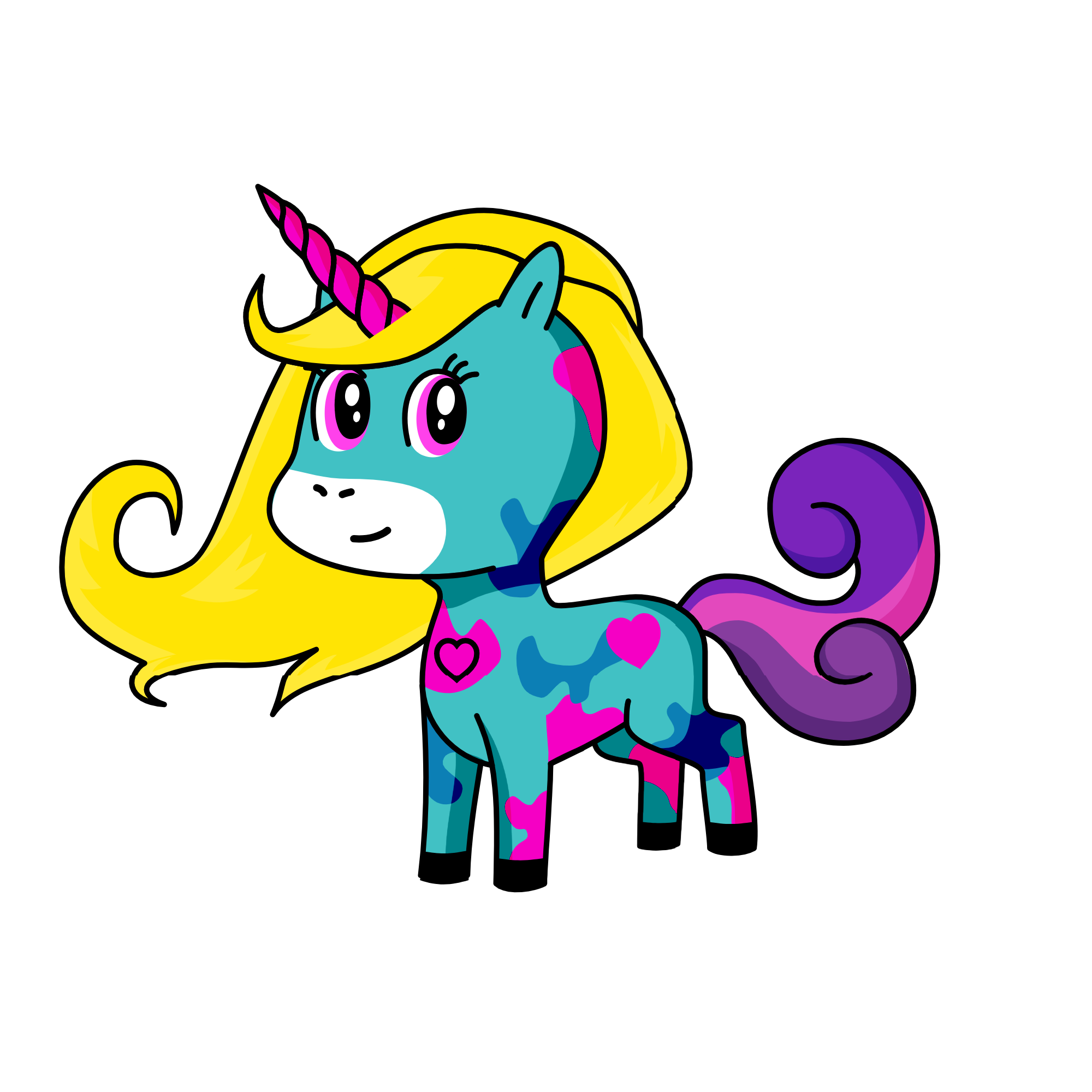 pink, the unicorn