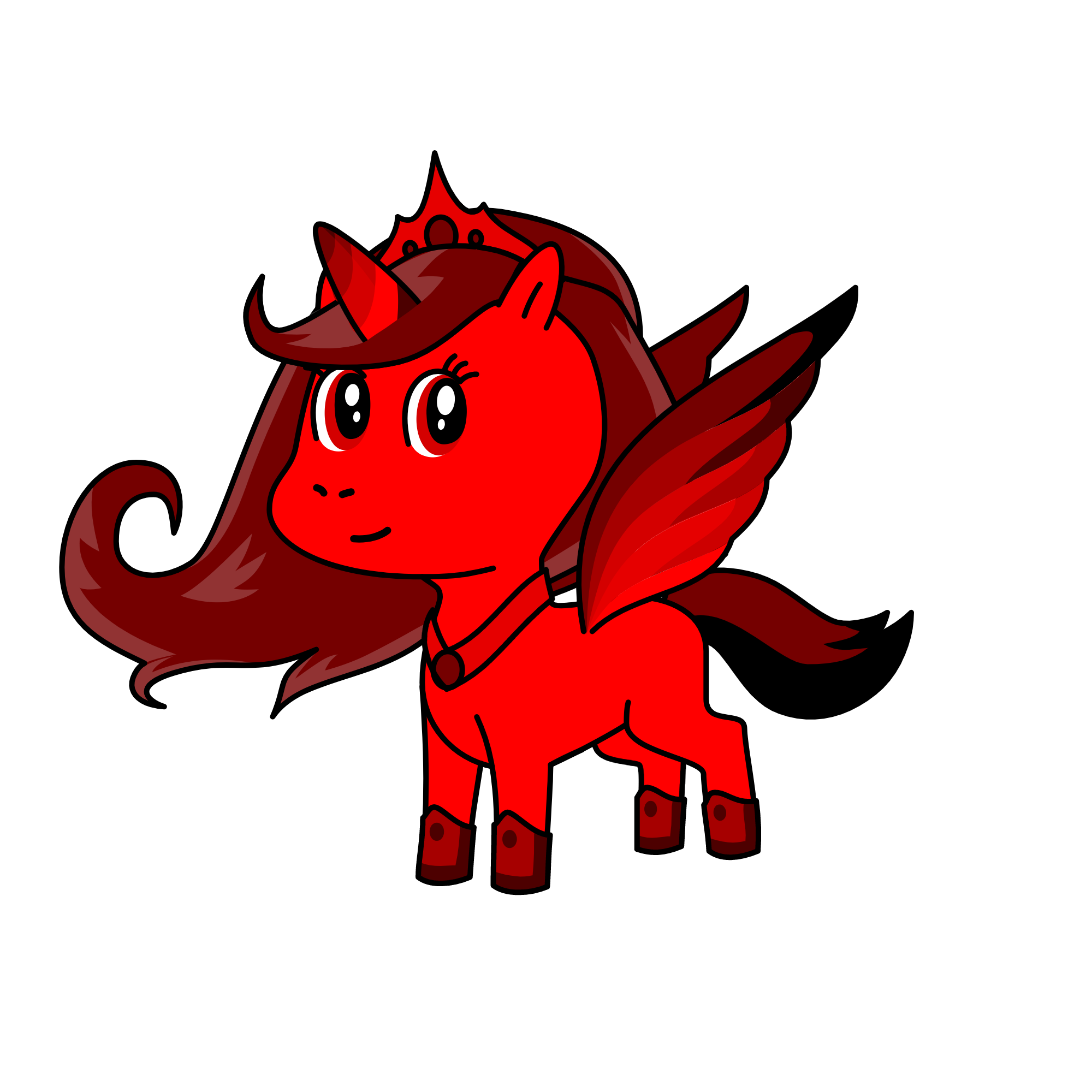 red, the unicorn