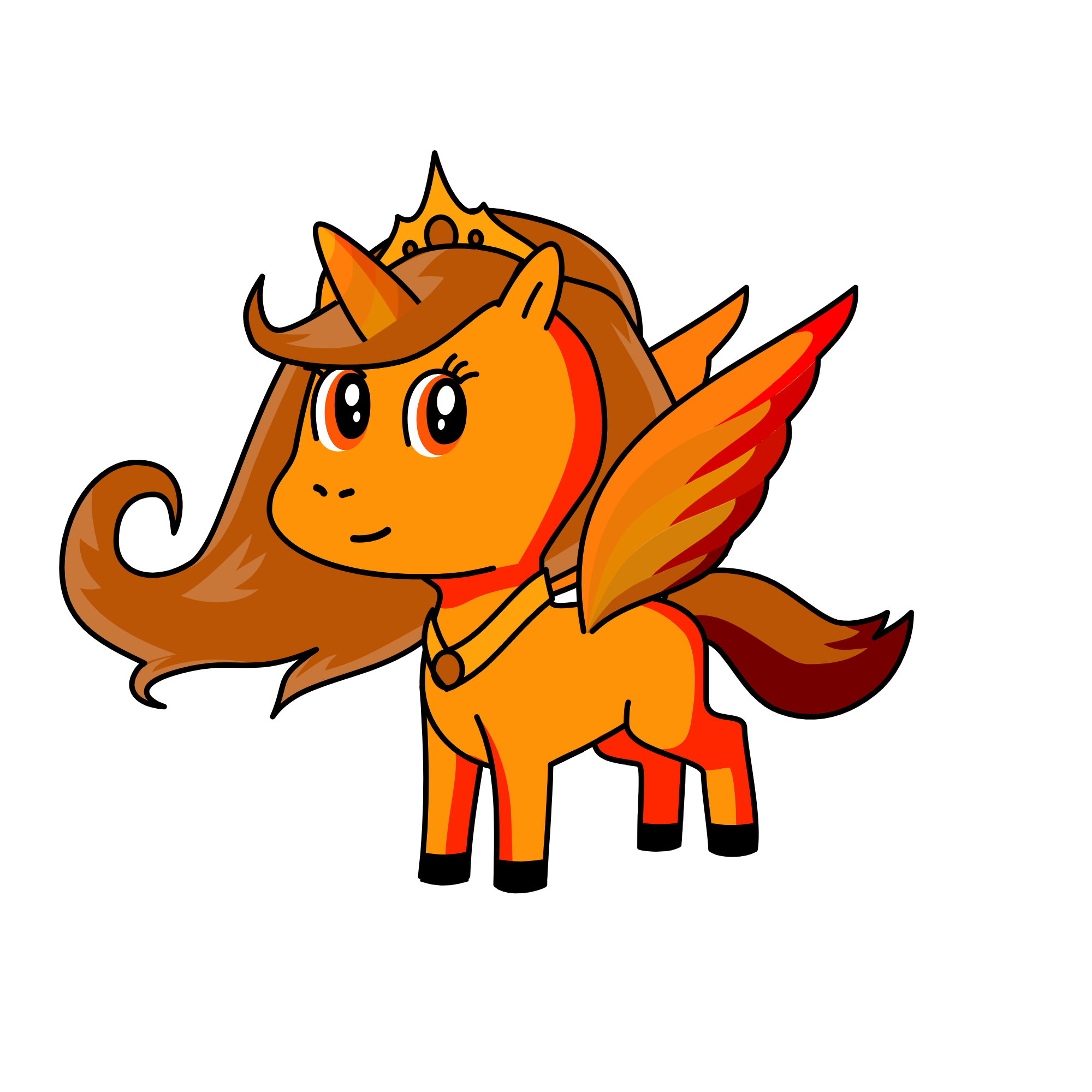 Orange, the unicorn