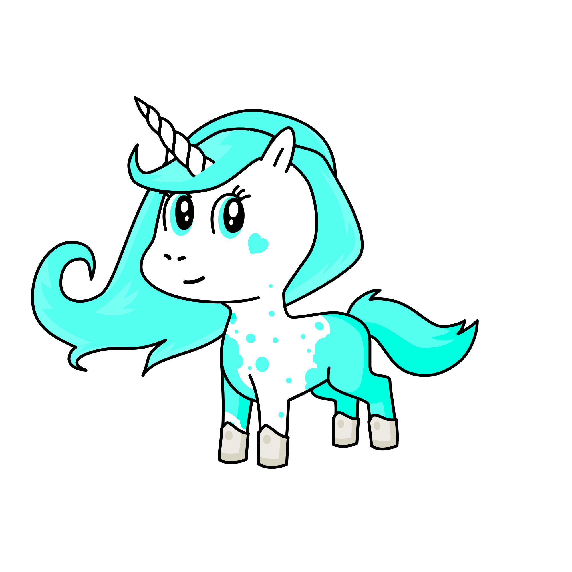 Blue, the unicorn