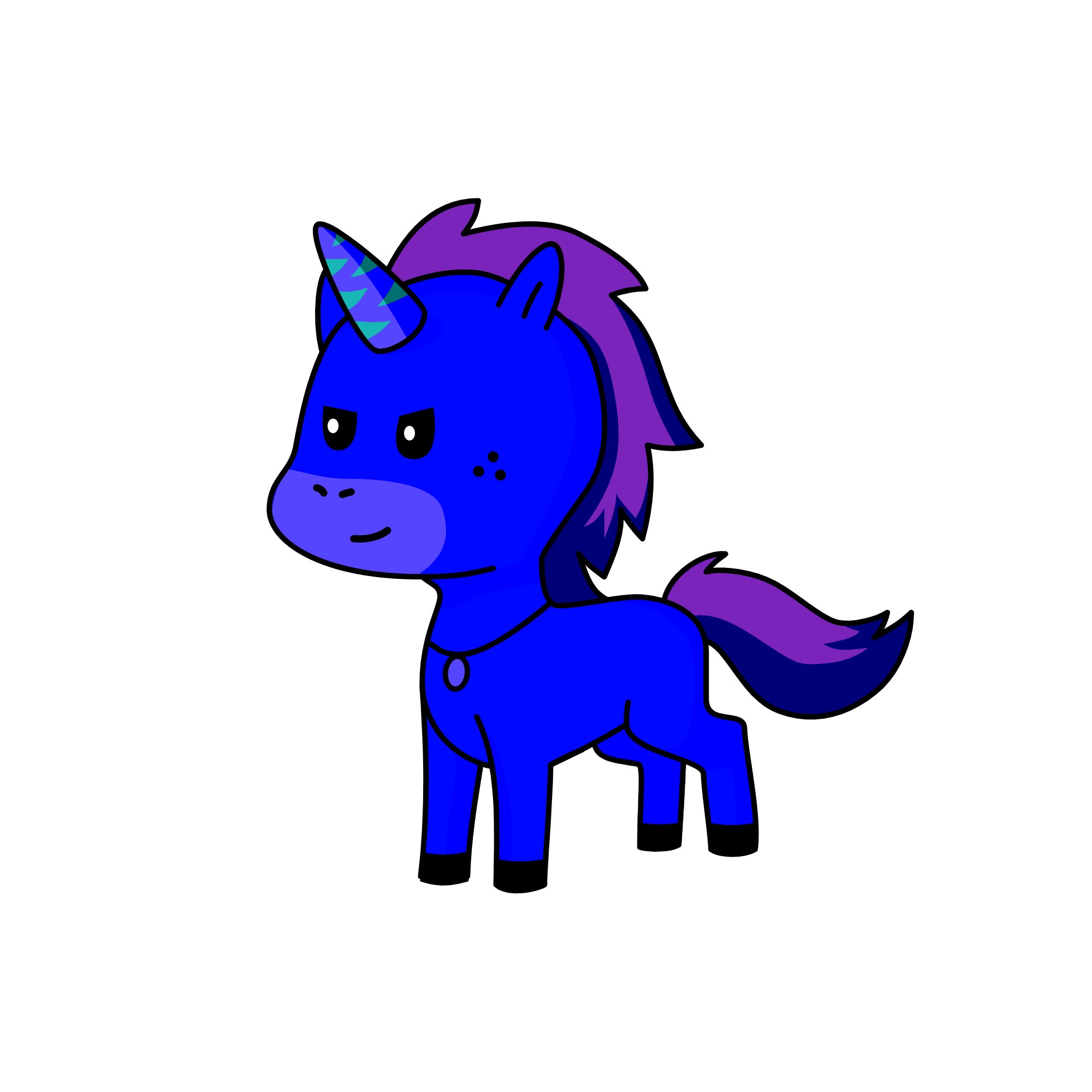 Violet, the unicorn