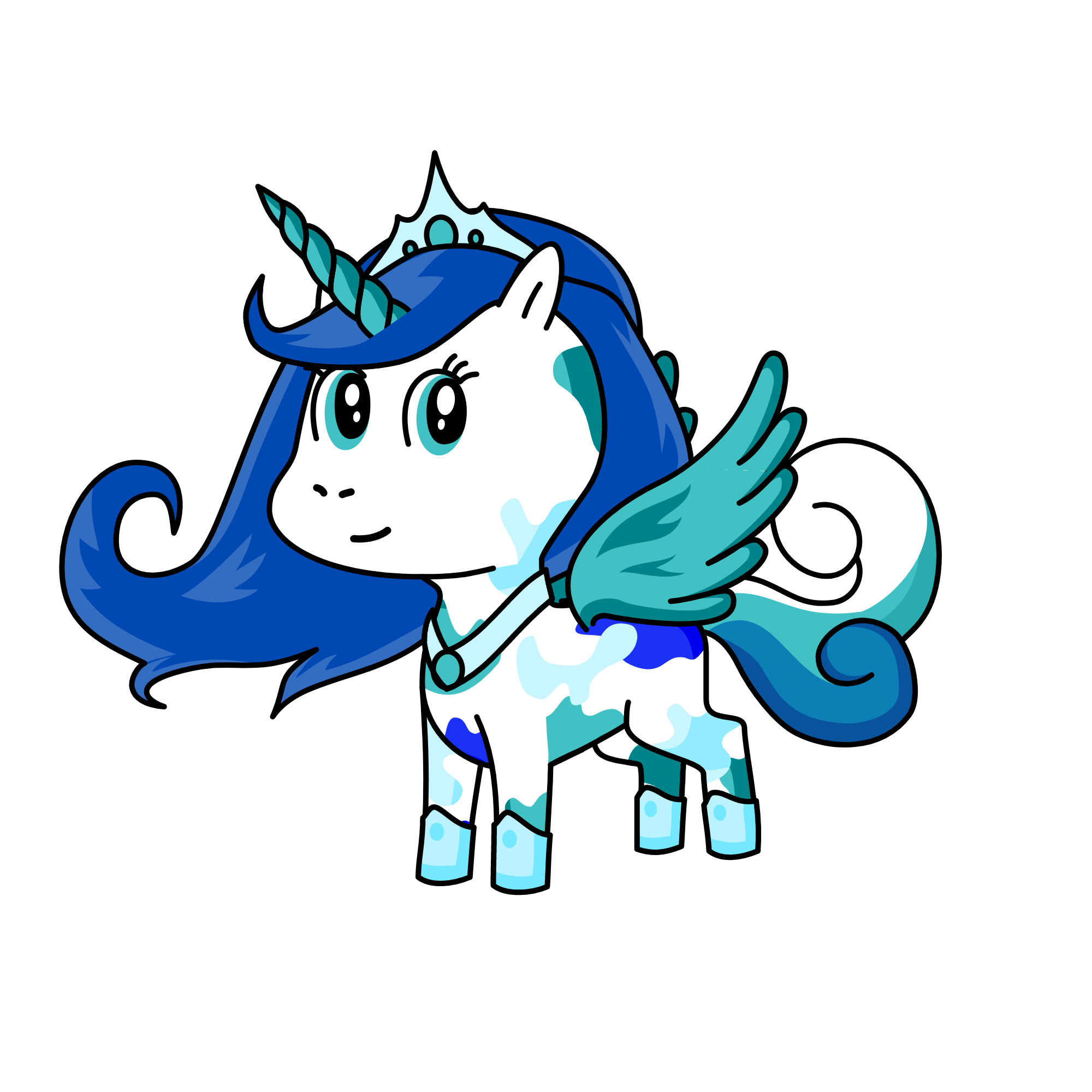 Queen Snowflake, the unicorn