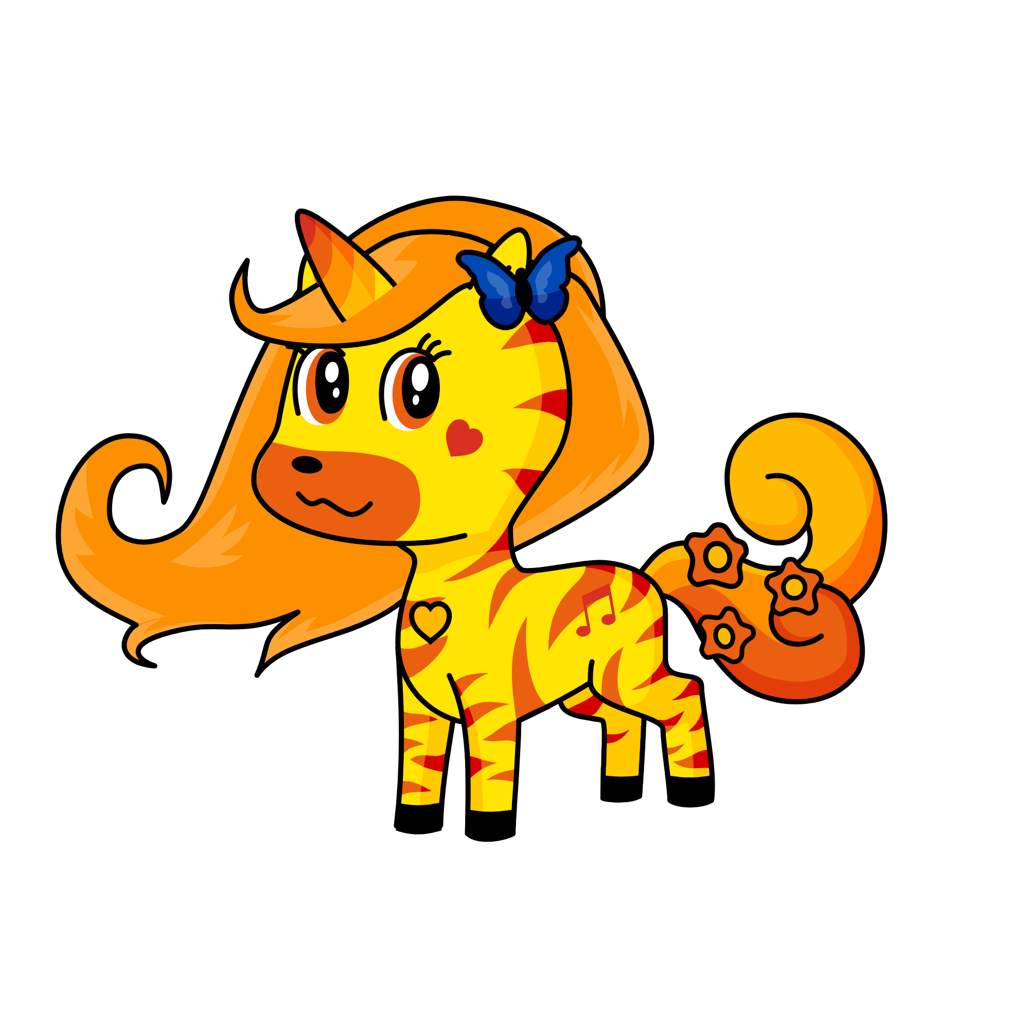 sunset, the unicorn