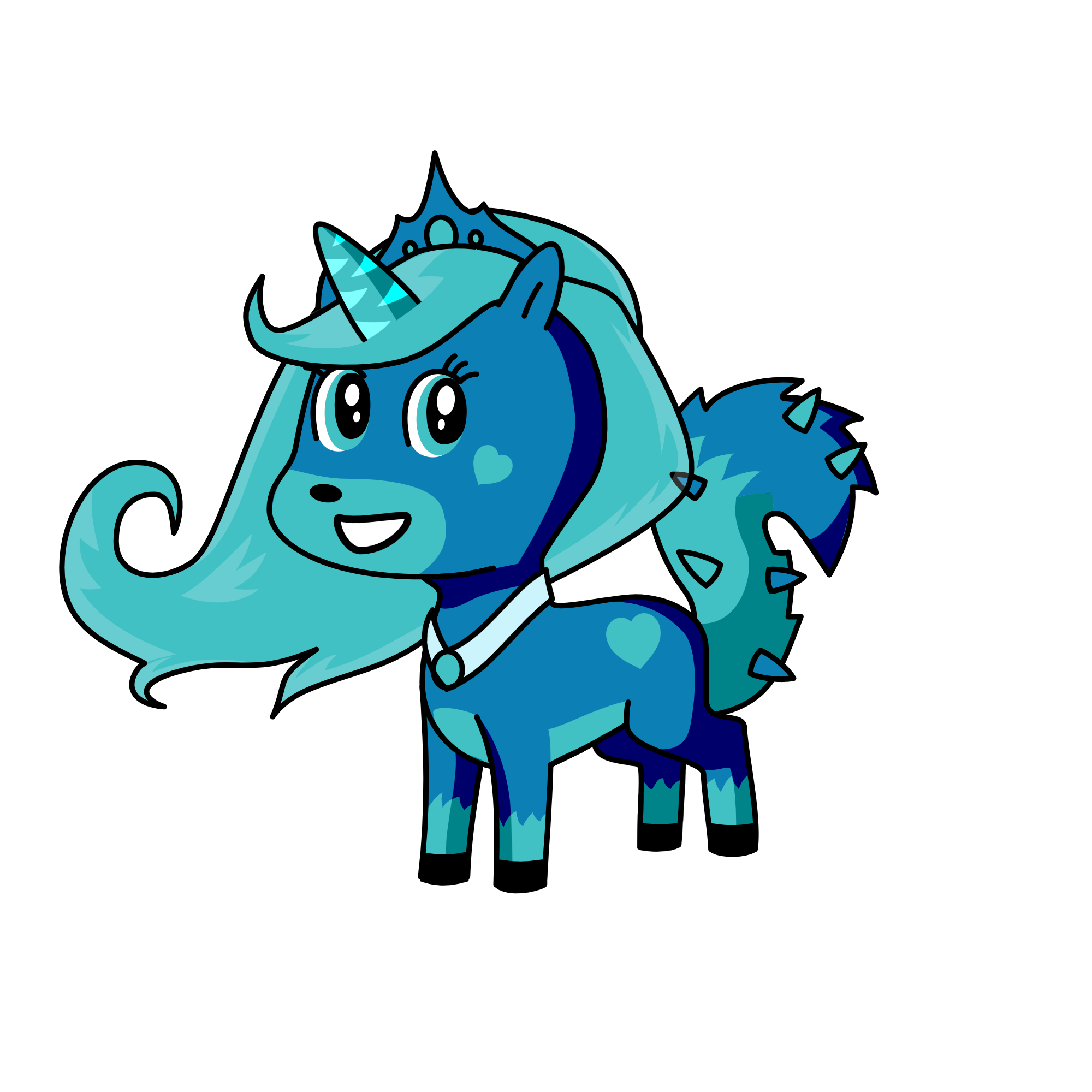 wolf, the unicorn