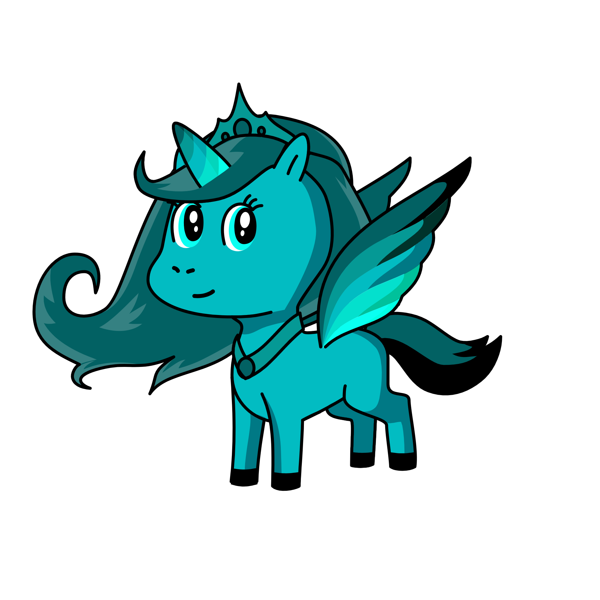 Blue, the unicorn