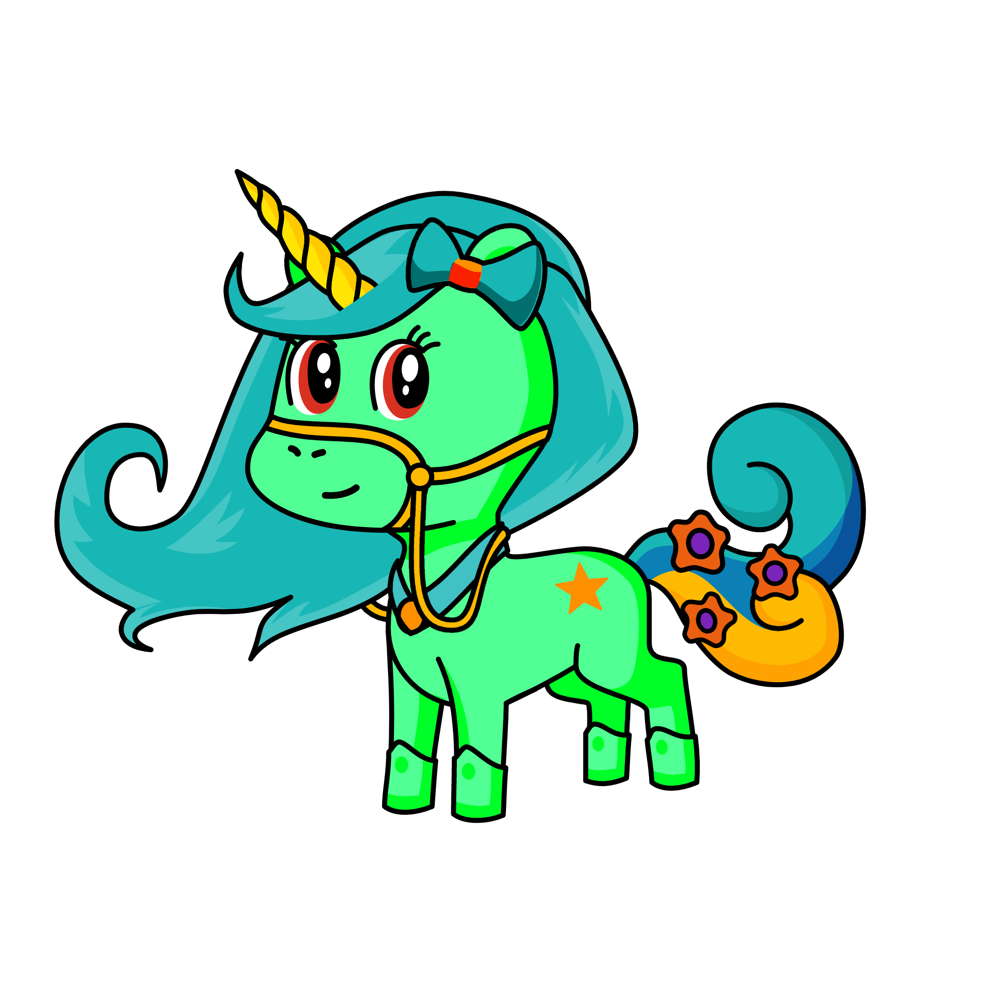 royal greenish blue, the unicorn