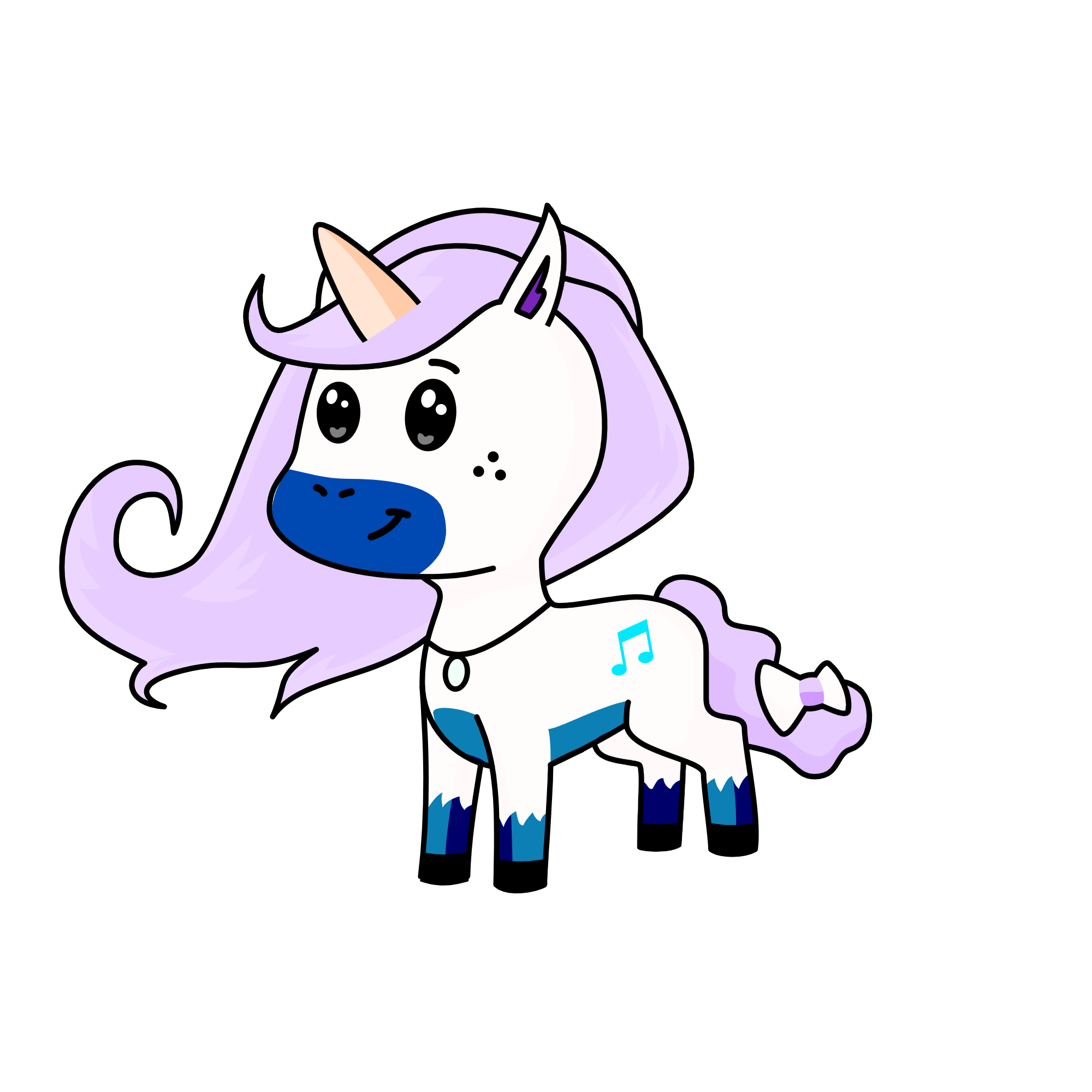 snowy, the unicorn