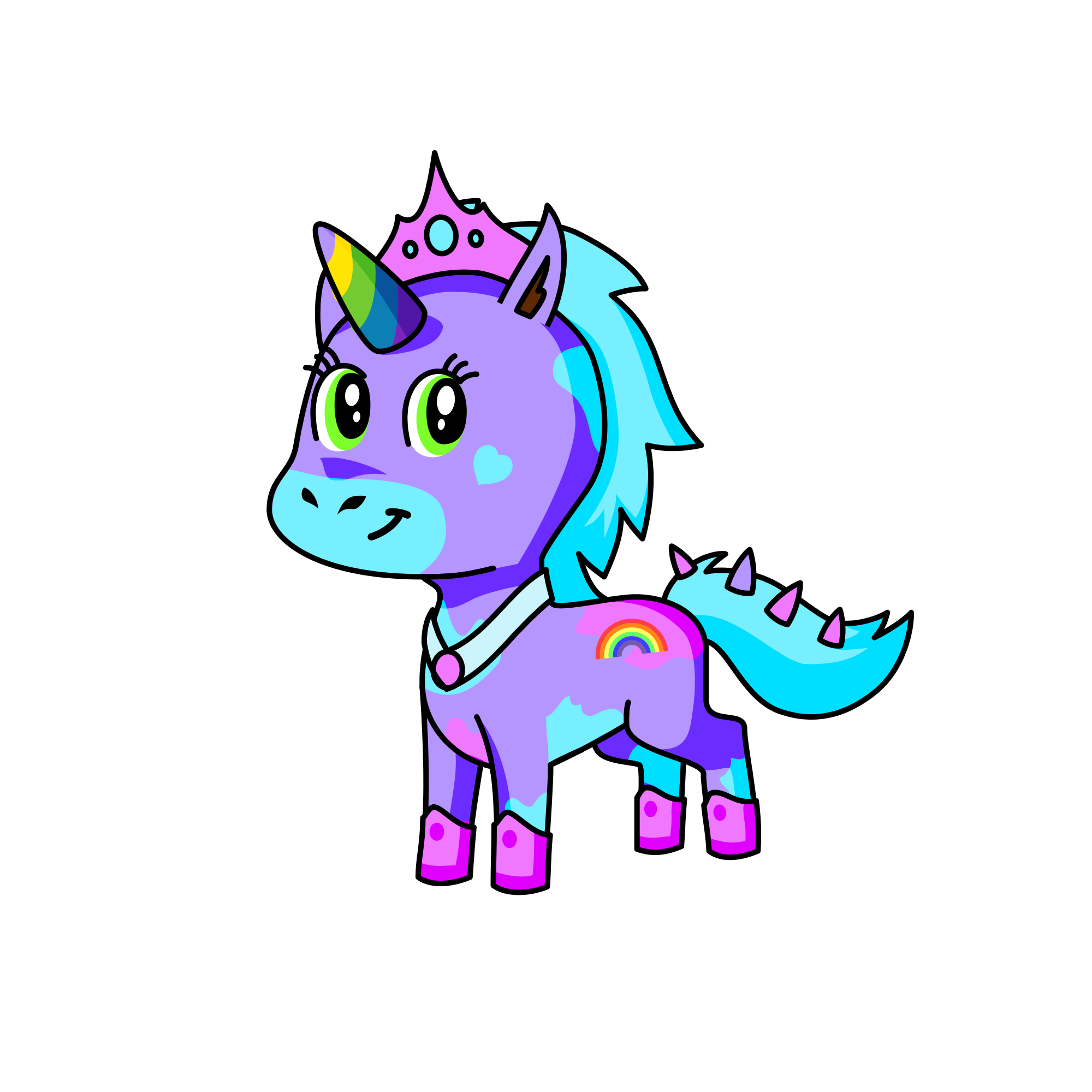 Sparkles, the unicorn