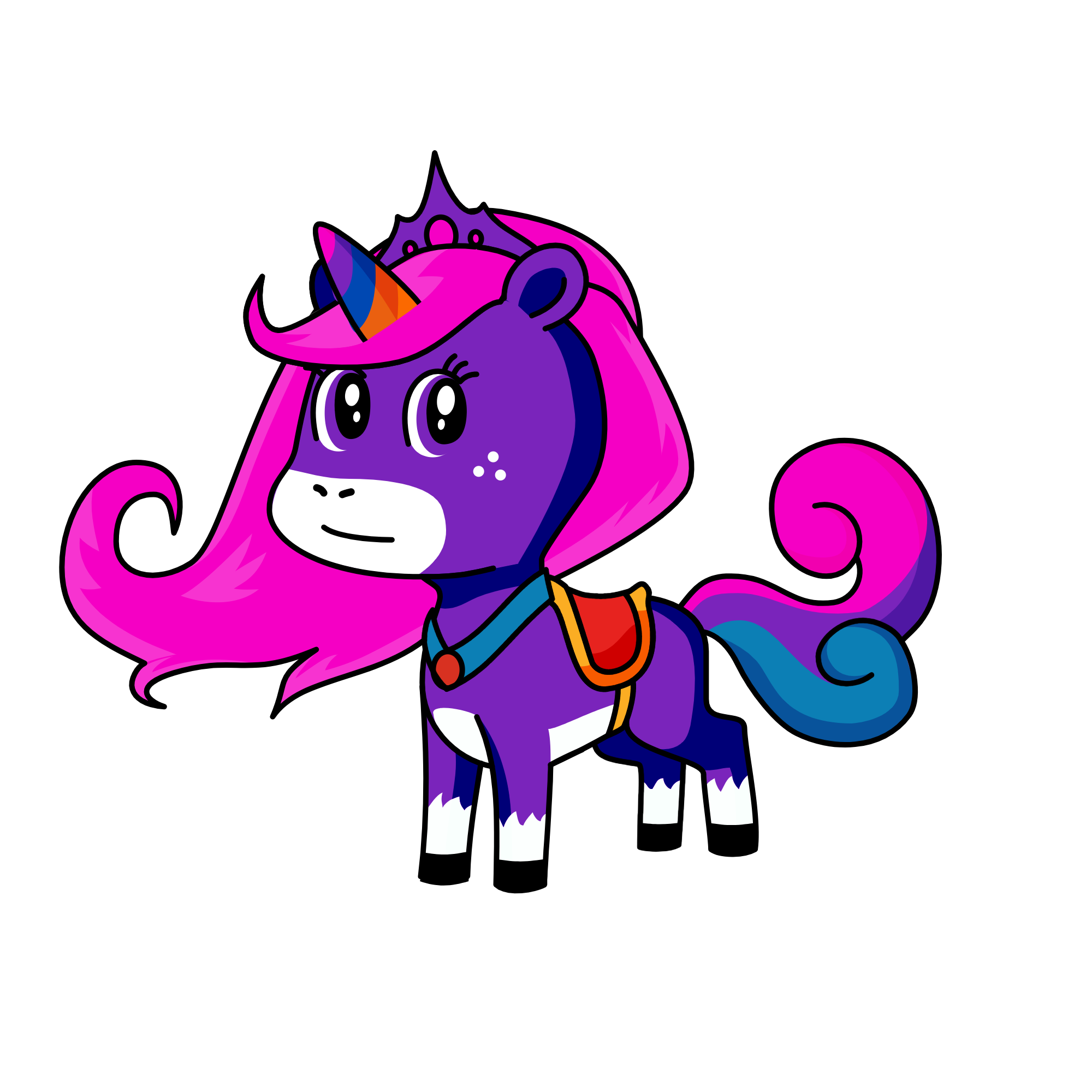 Rainbow, the unicorn