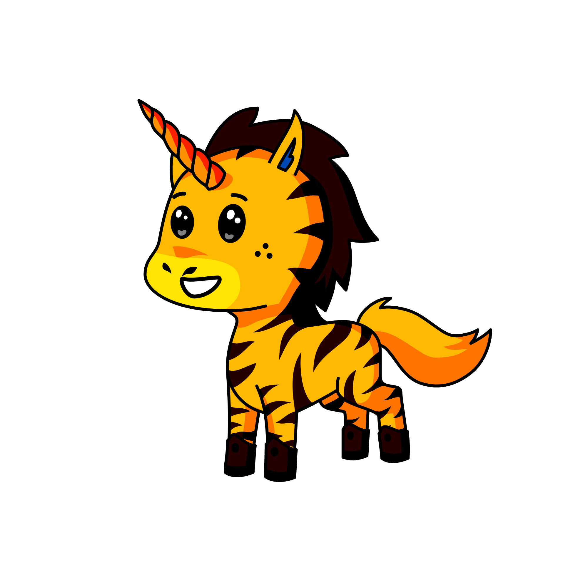 TIGER PONY, the unicorn