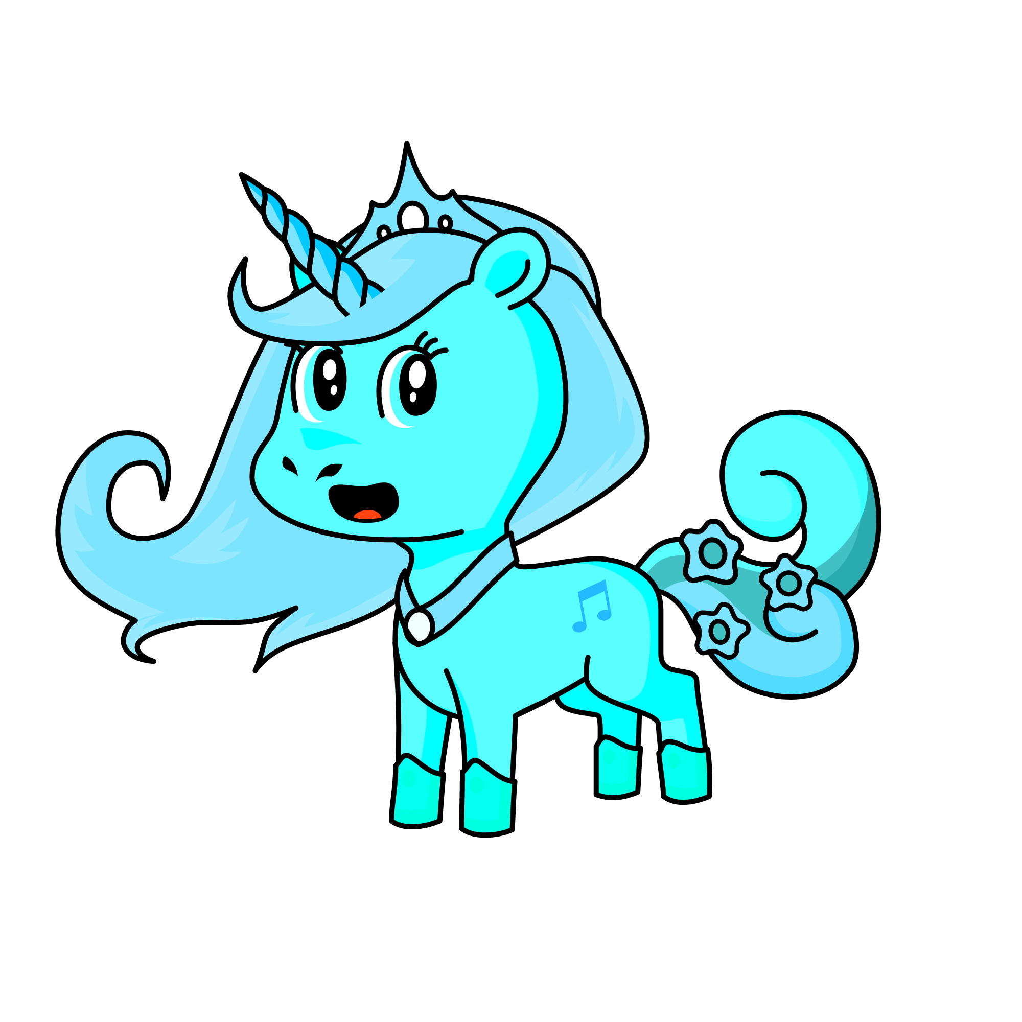 THE SNOW PRINCESS, the unicorn