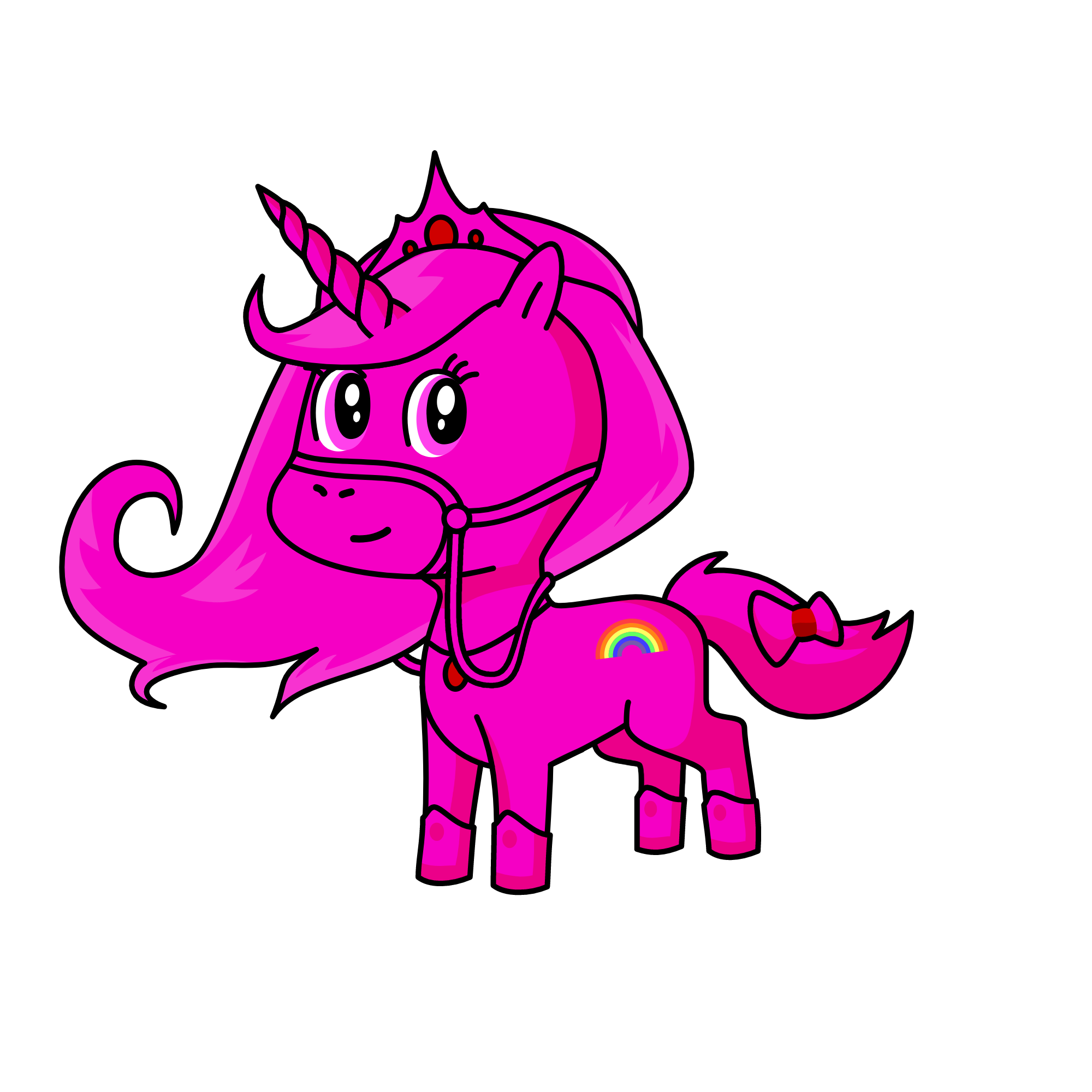 Pink Queen, the unicorn