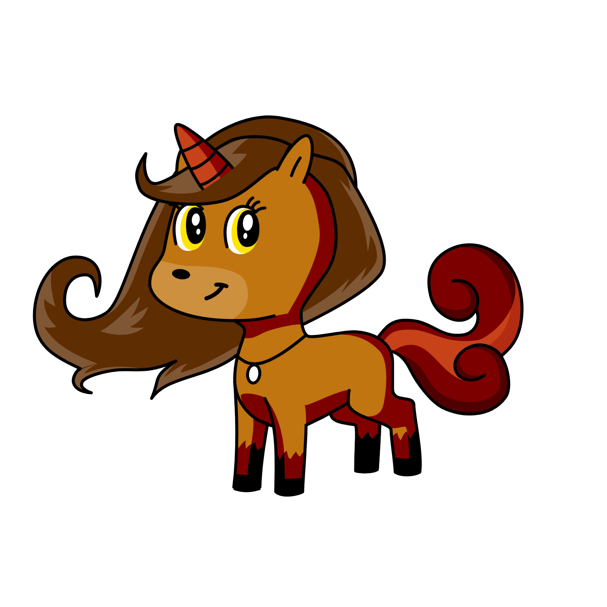 chocolate cake, the unicorn