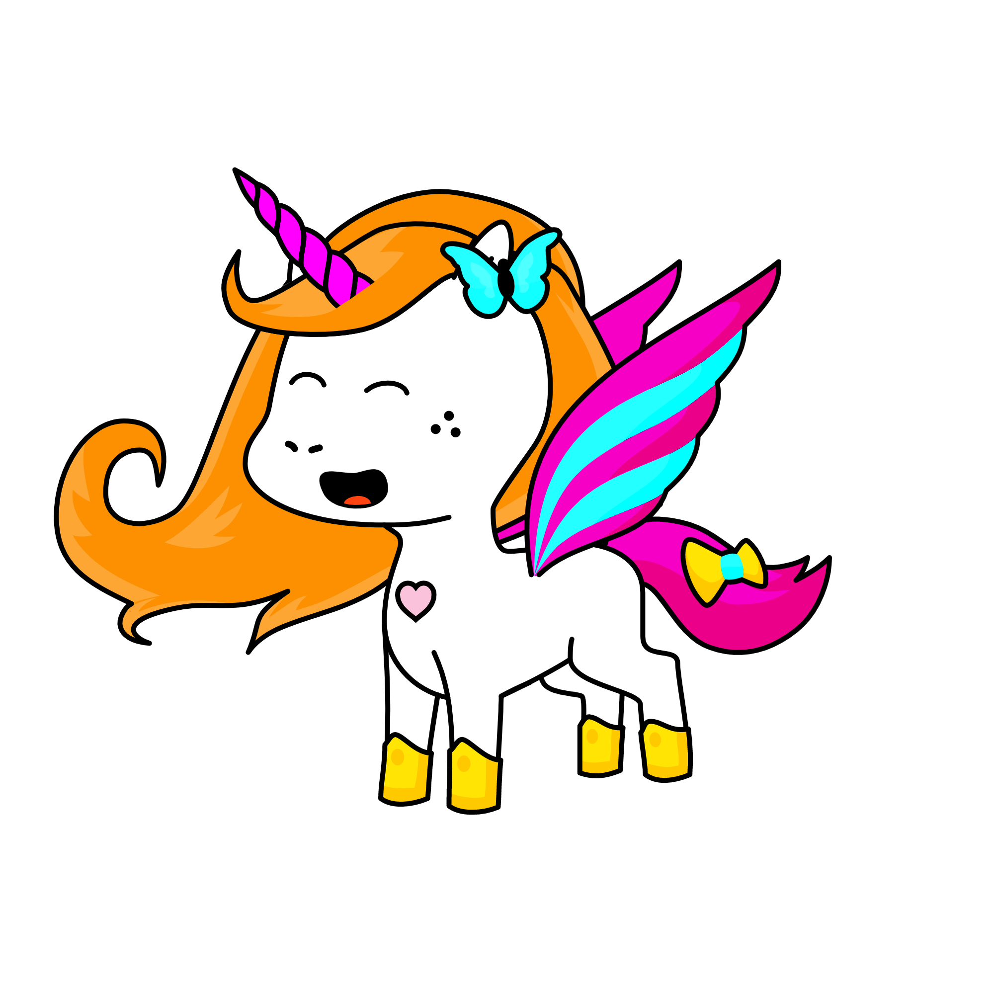 Neon QT, the unicorn