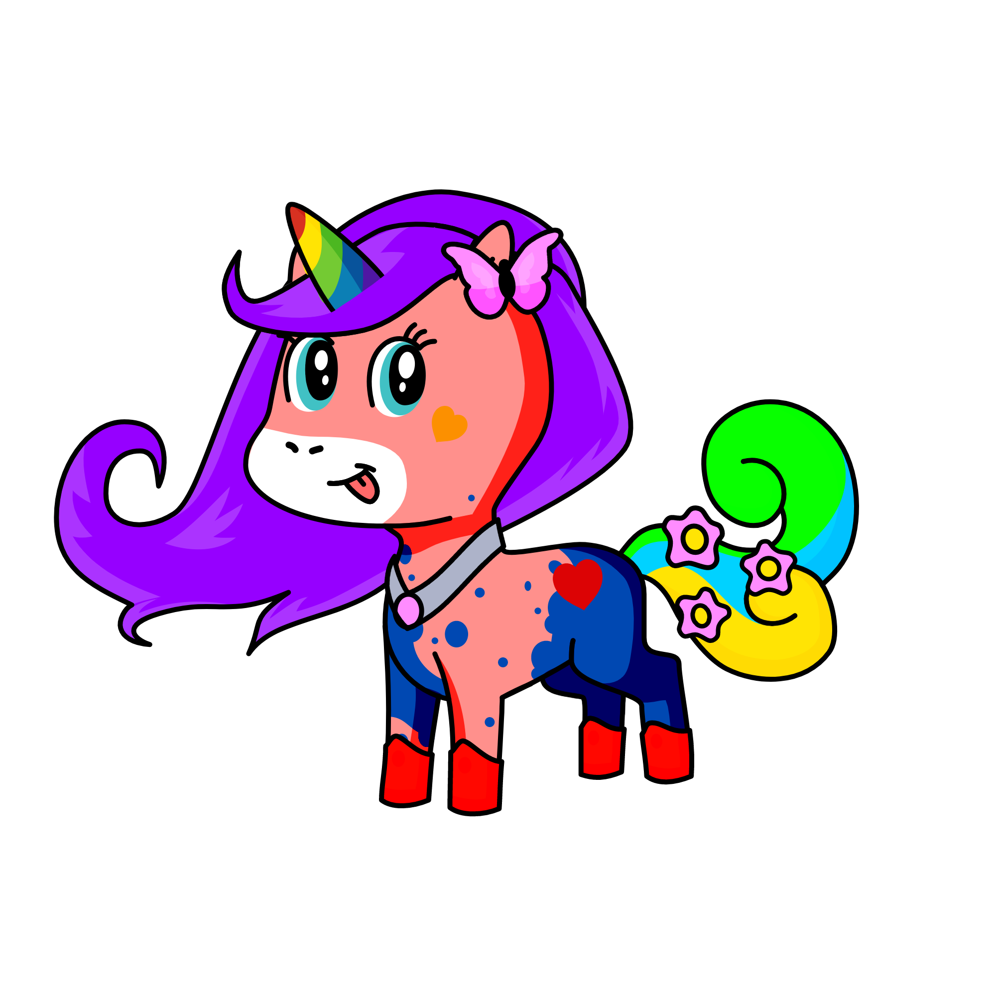 Rainbow Night Pony, the unicorn