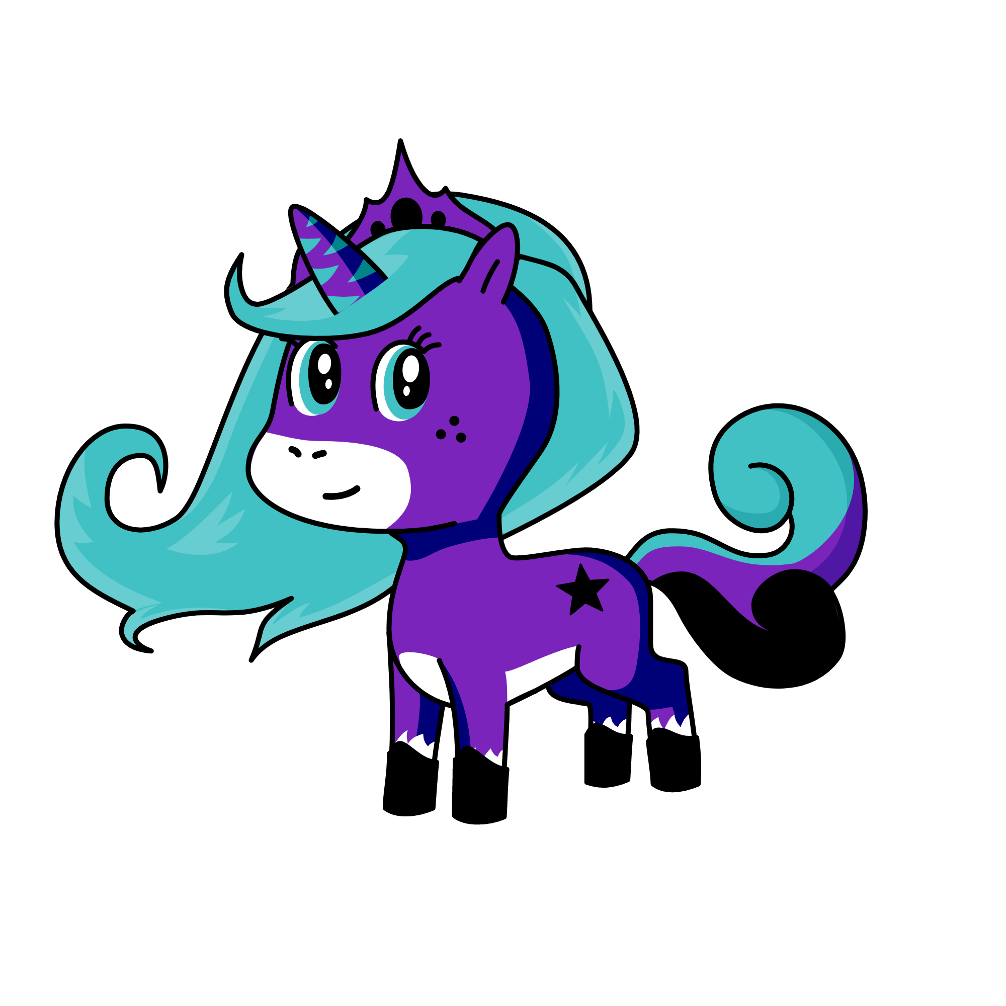Princess Moonlight Shimmer, the unicorn