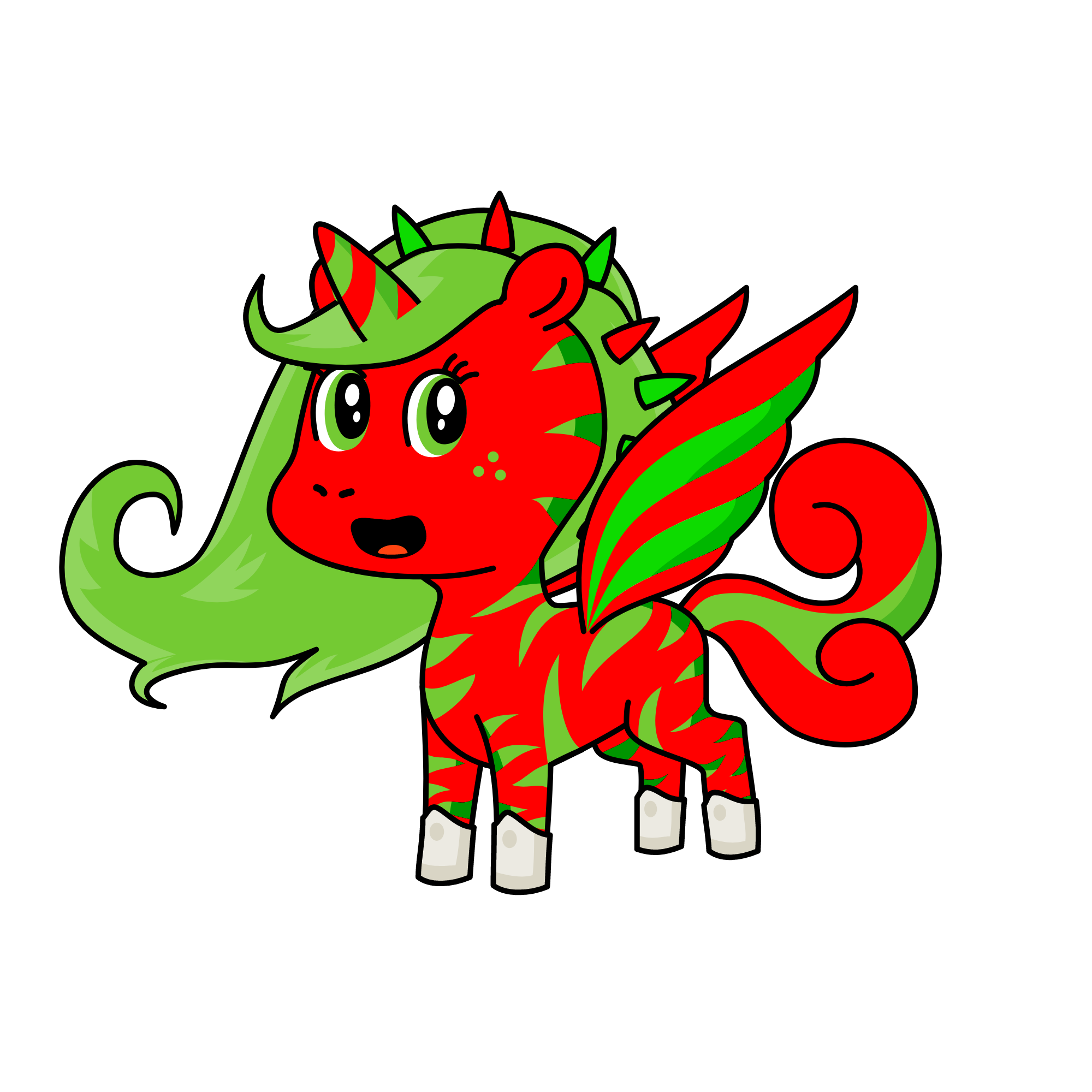 Christmas tree, the unicorn