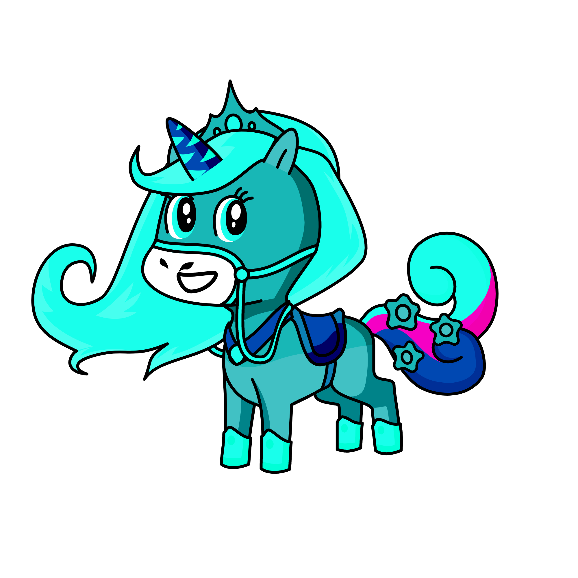 Icy Snow River, the unicorn