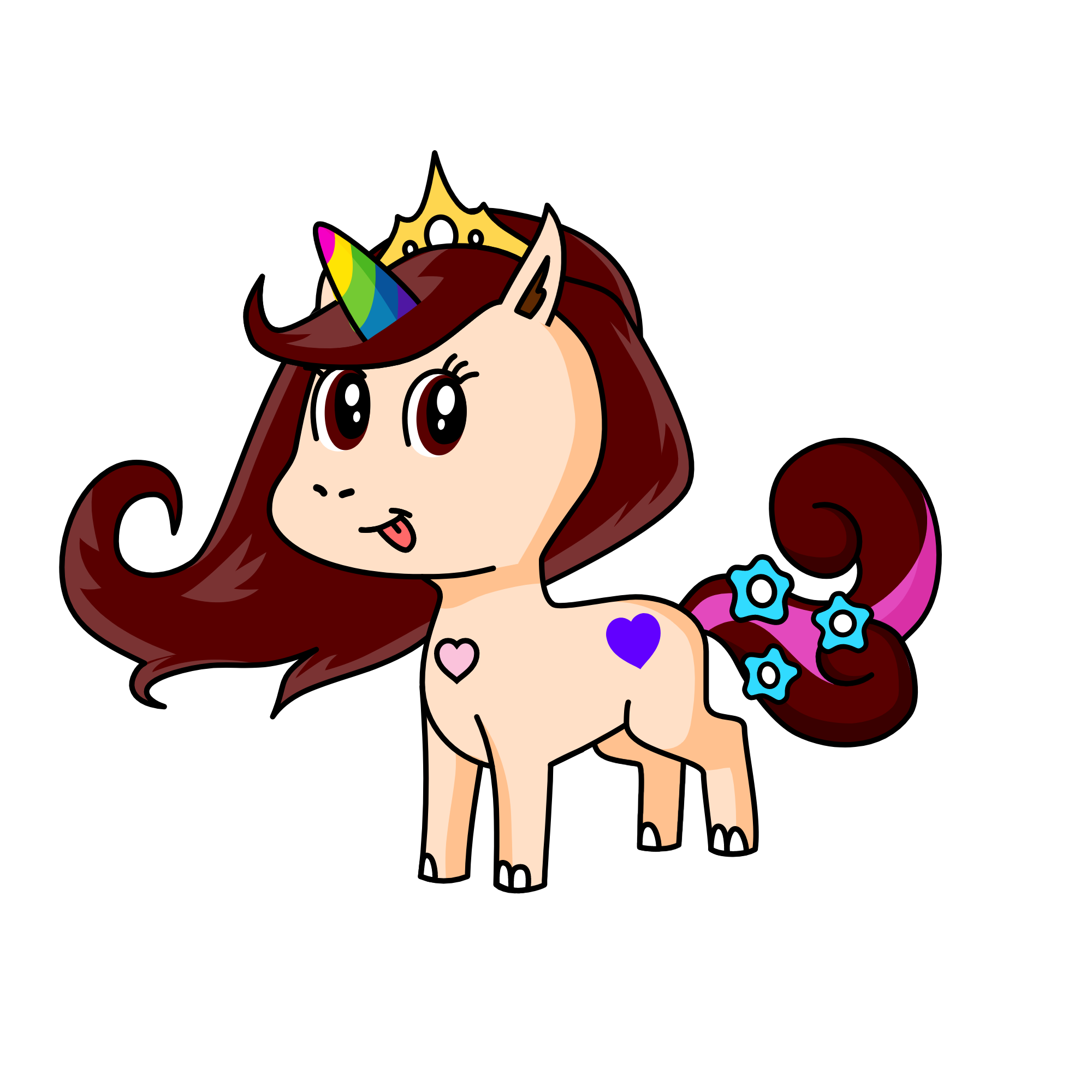 Brunette Princess, the unicorn