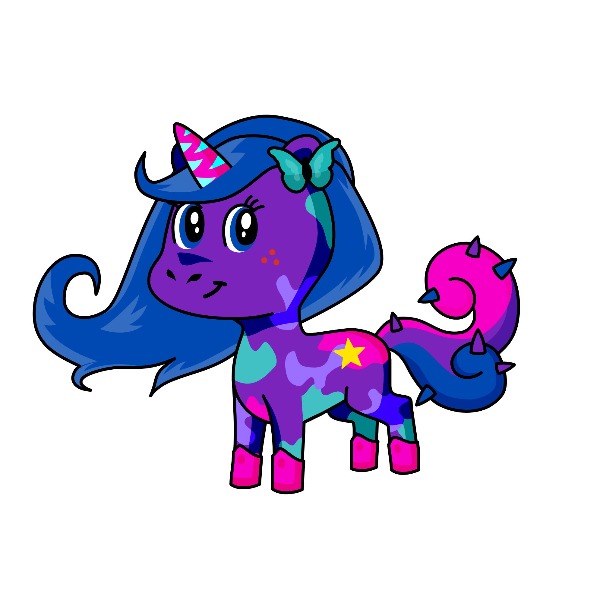 Goldycane, the unicorn