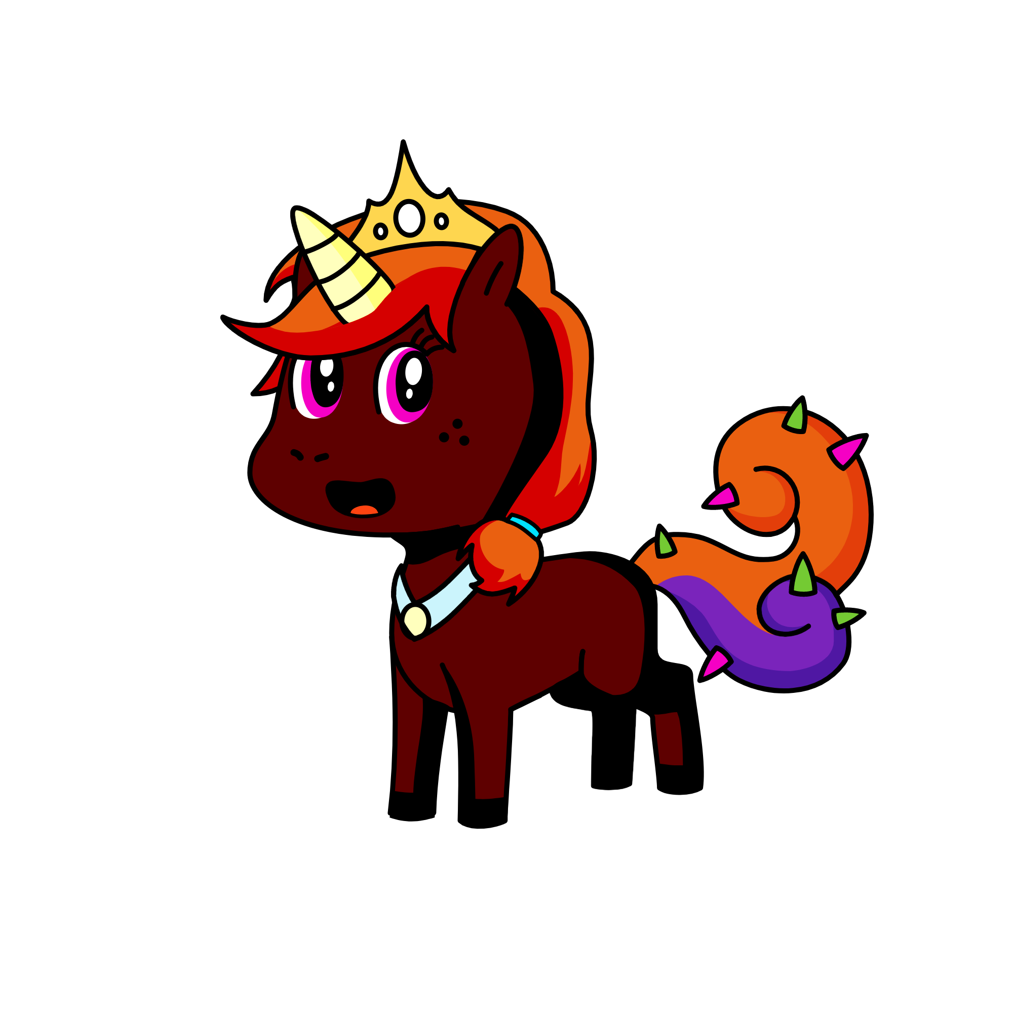 Redhead Princess, the unicorn
