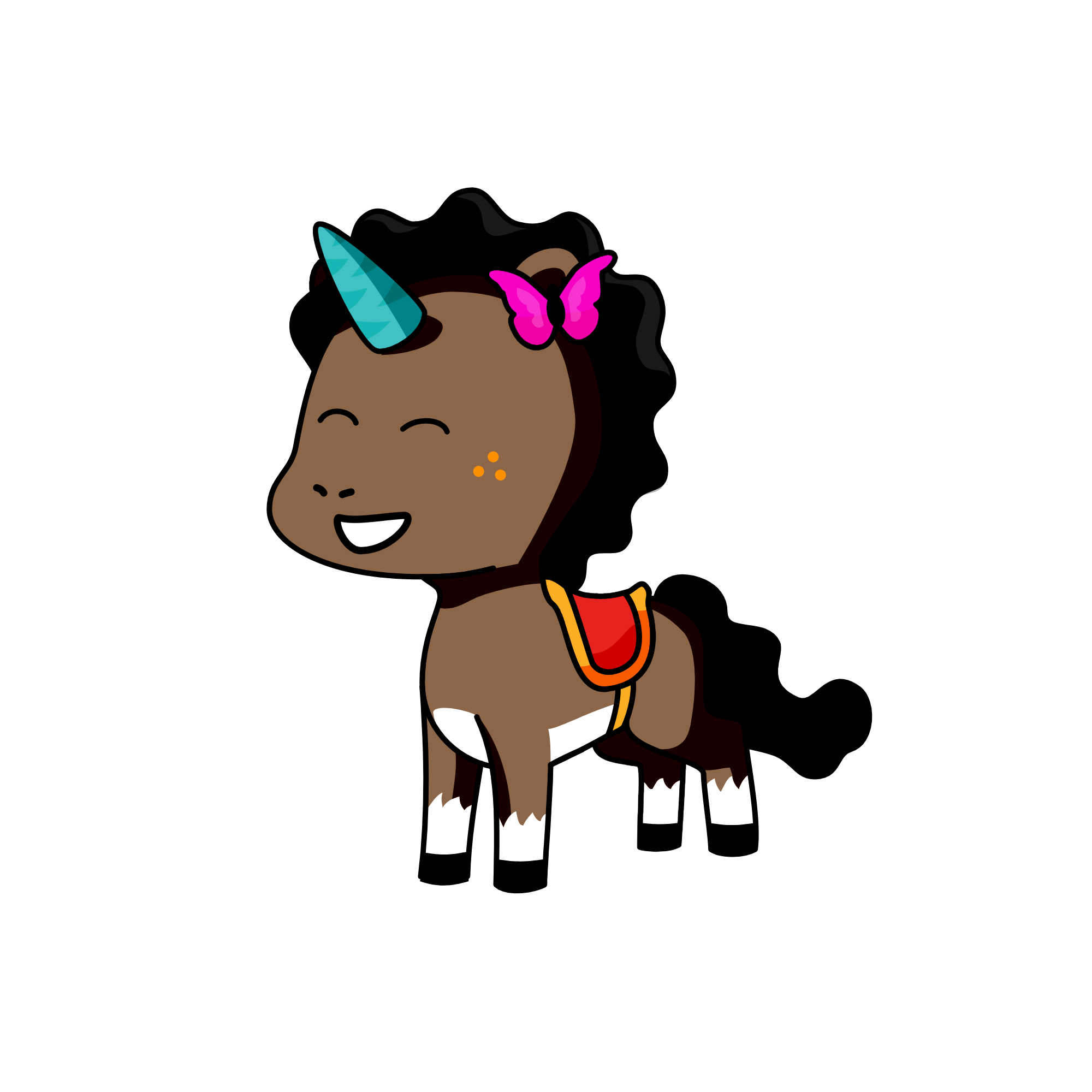 Blacky Princess, the unicorn